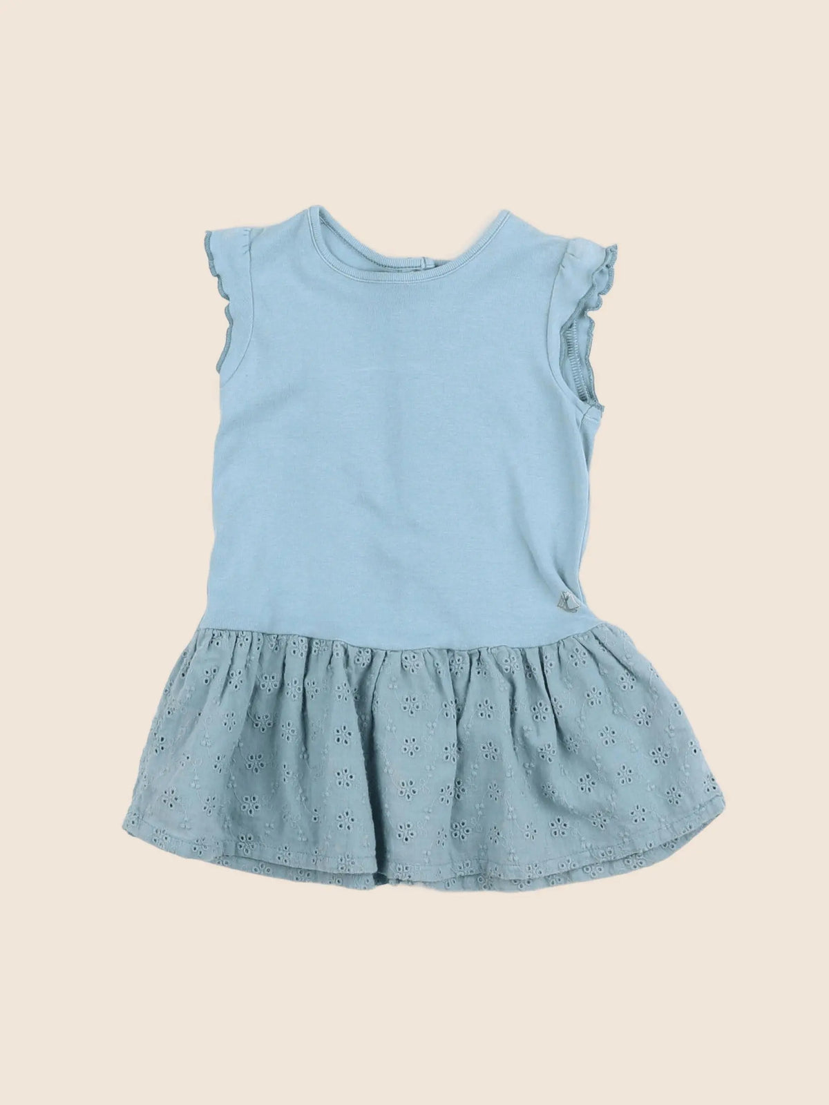 Petit Bateau - robe bleu - 12 mois