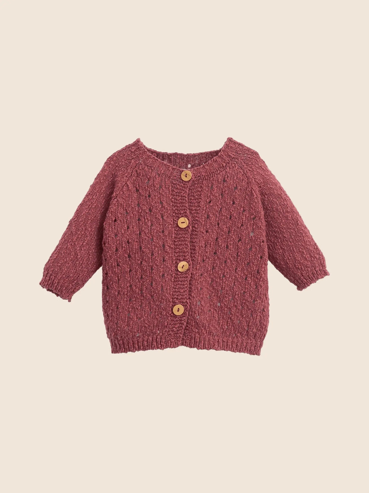 Gilet col rond rouge