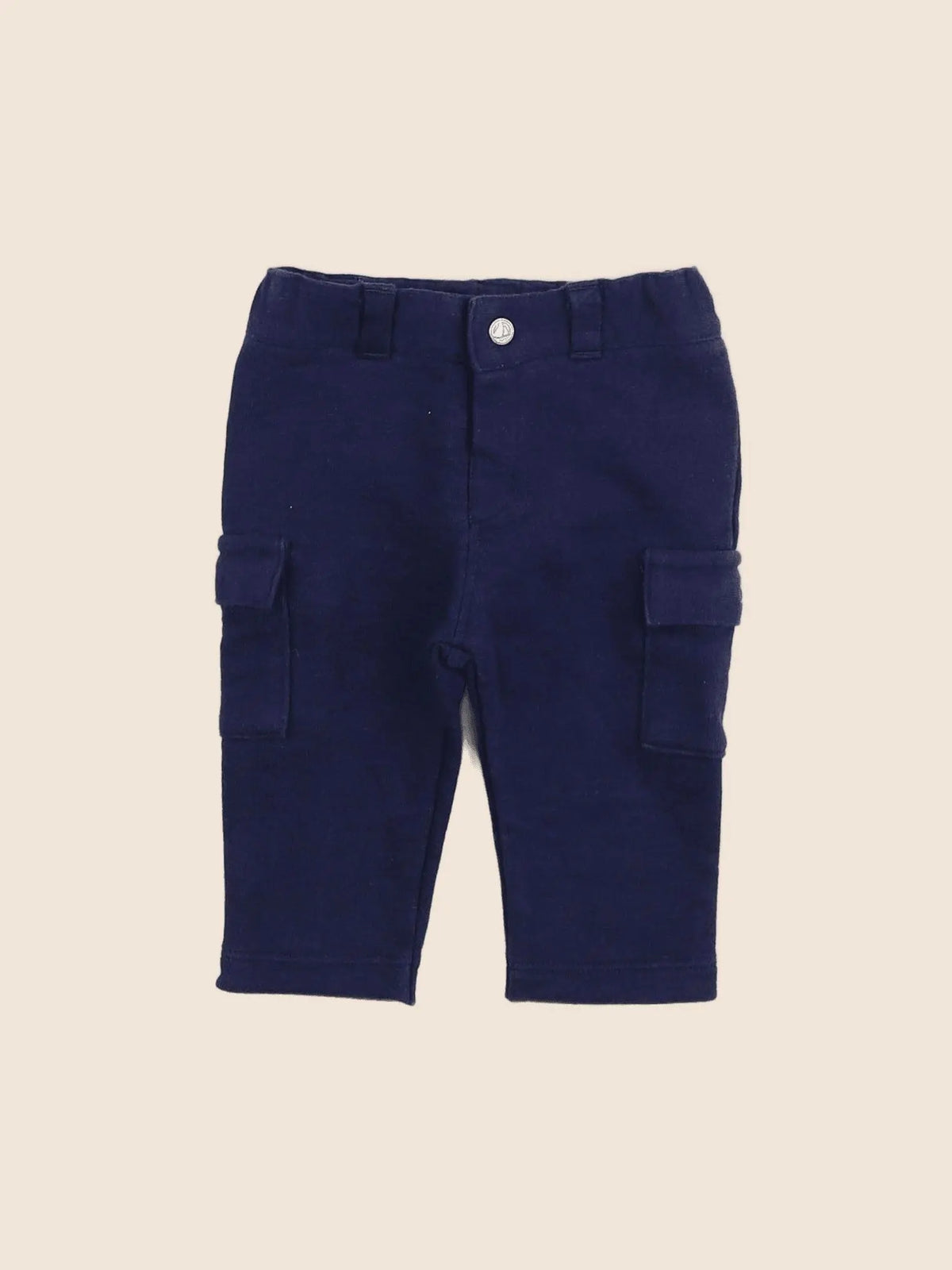 Petit Bateau - pantalon bleu - 3 mois