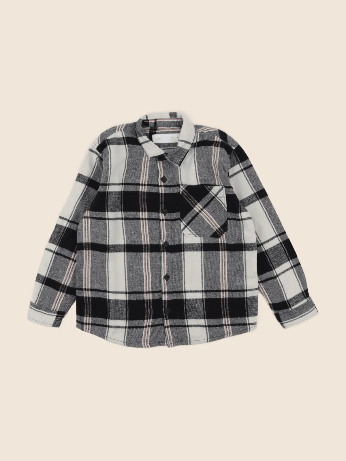 Zara - chemise noir, beige - 6 ans