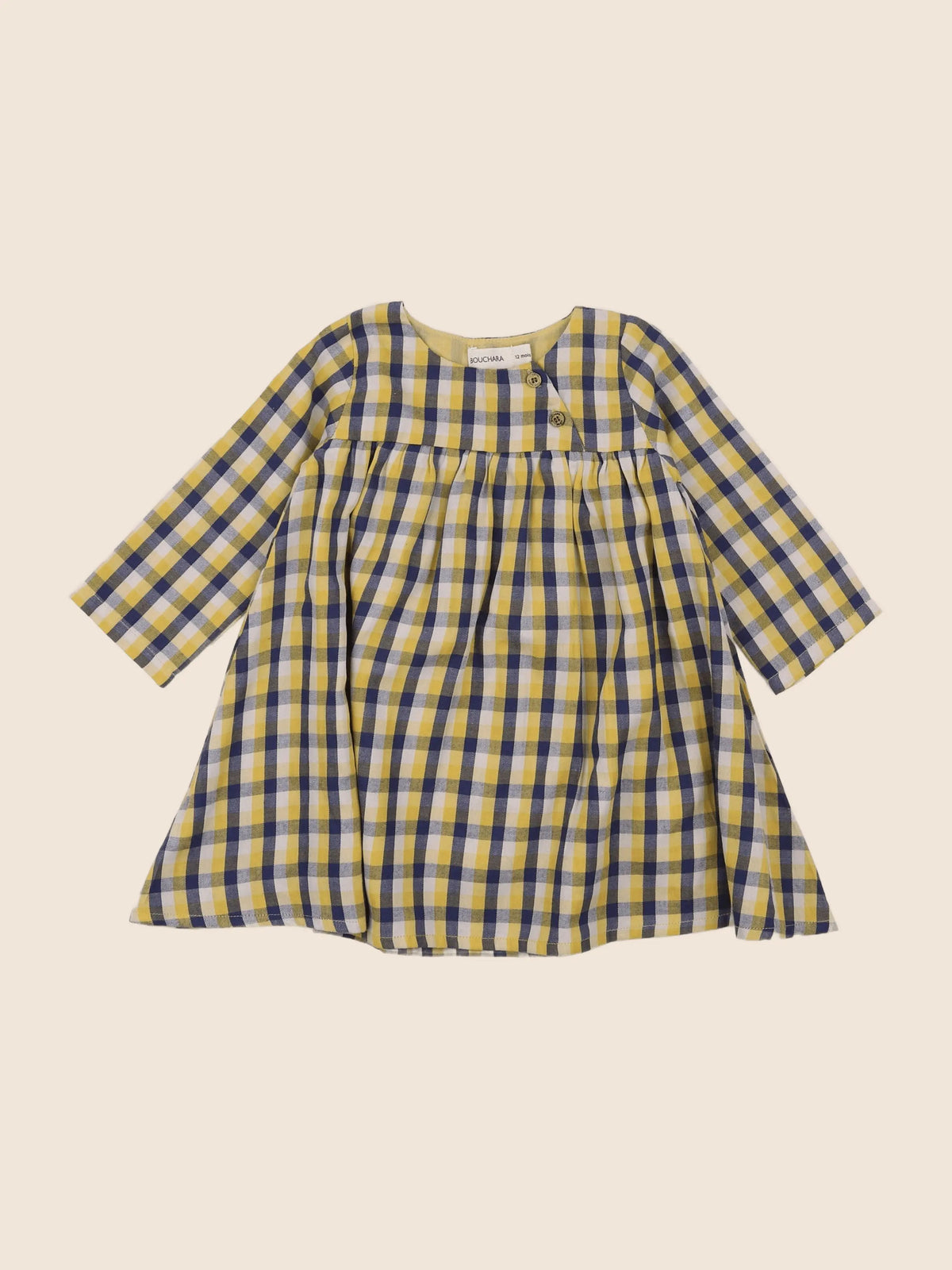 Bouchara - robe jaune, bleu - 12 mois