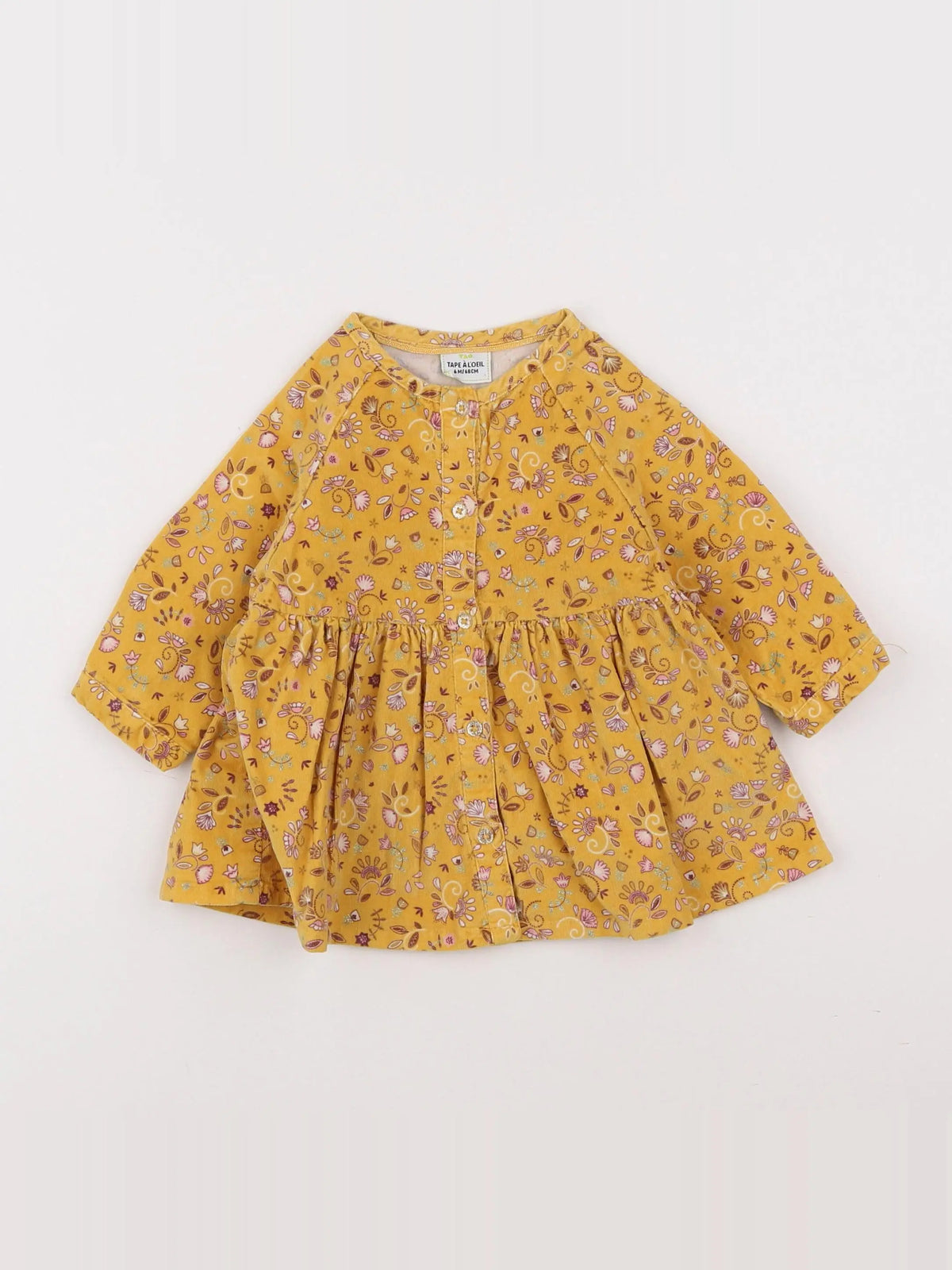 Tape à l'oeil - robe jaune - 6 mois