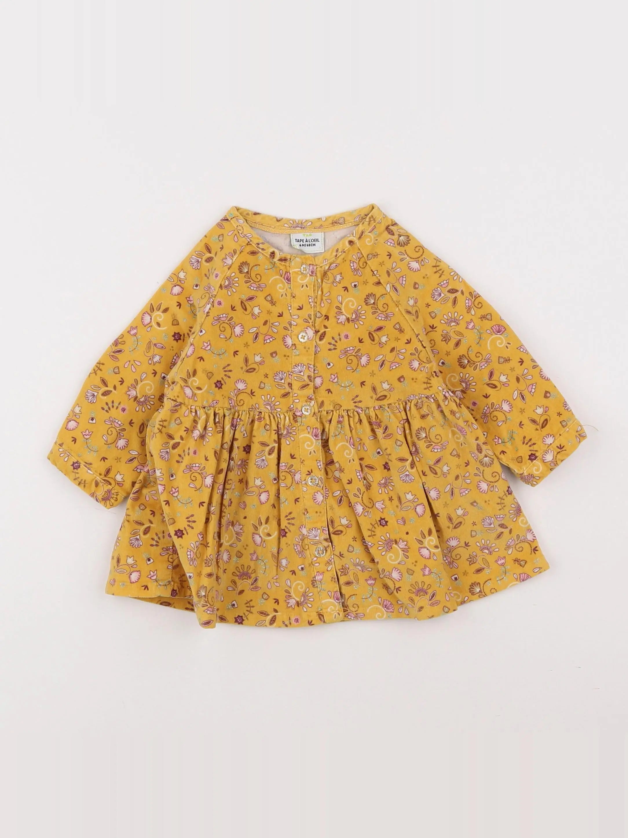 Tape à l'oeil - robe jaune - 6 mois