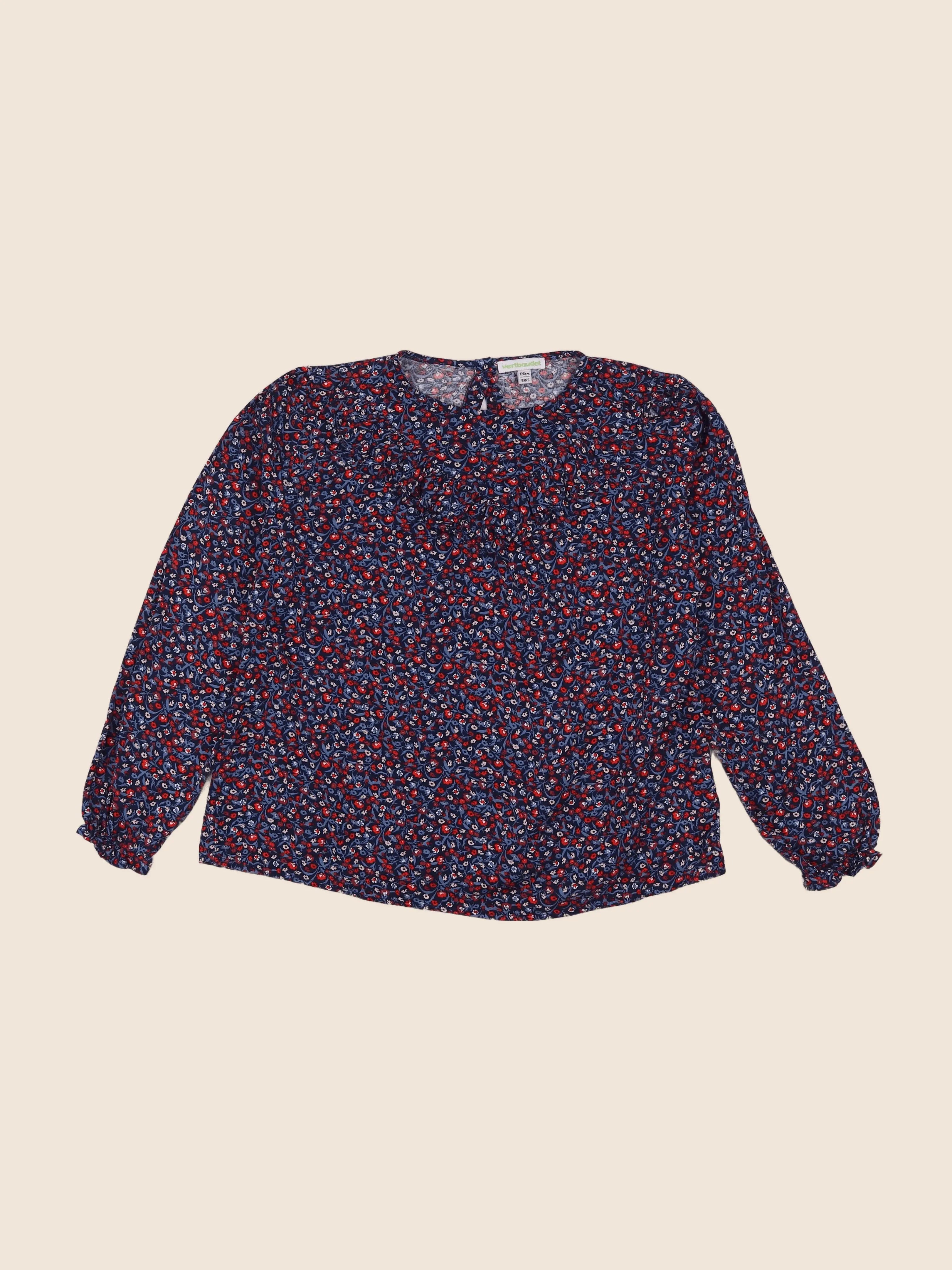 Vertbaudet - blouse bleu - 8 ans