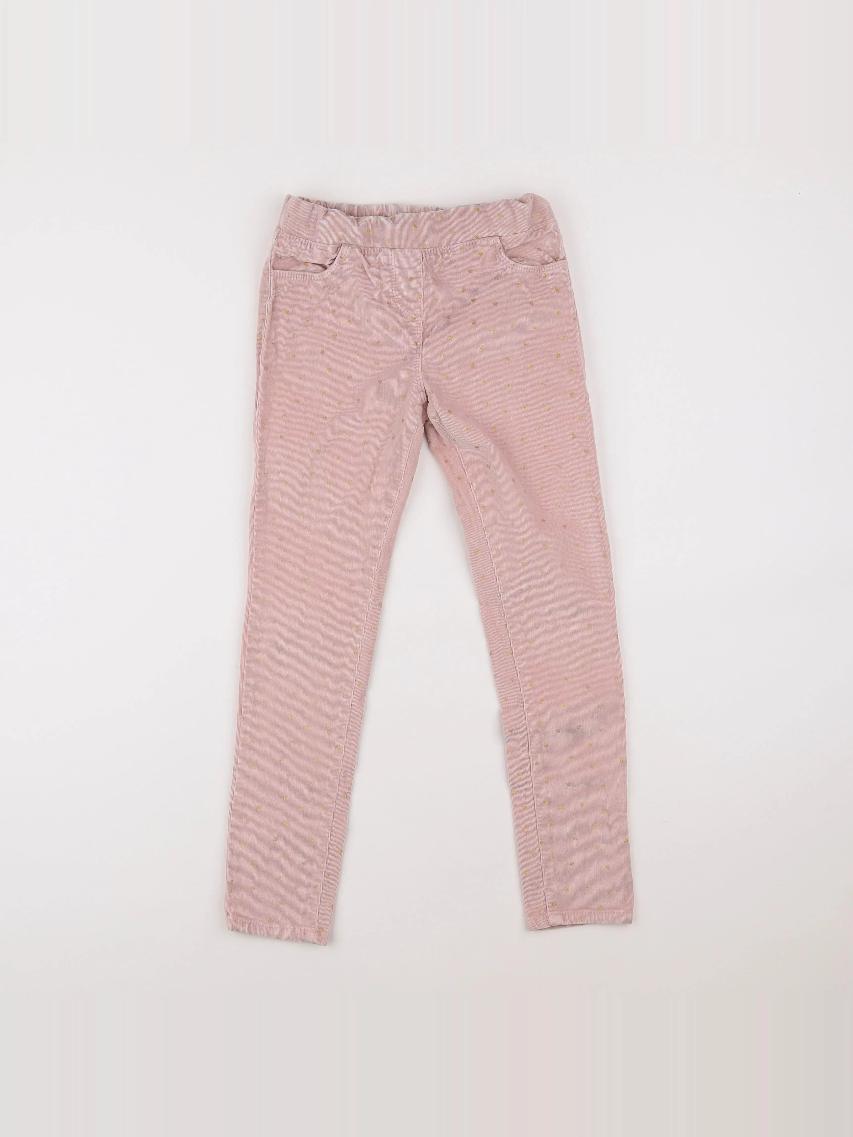 Vertbaudet - pantalon rose, or - 9 ans