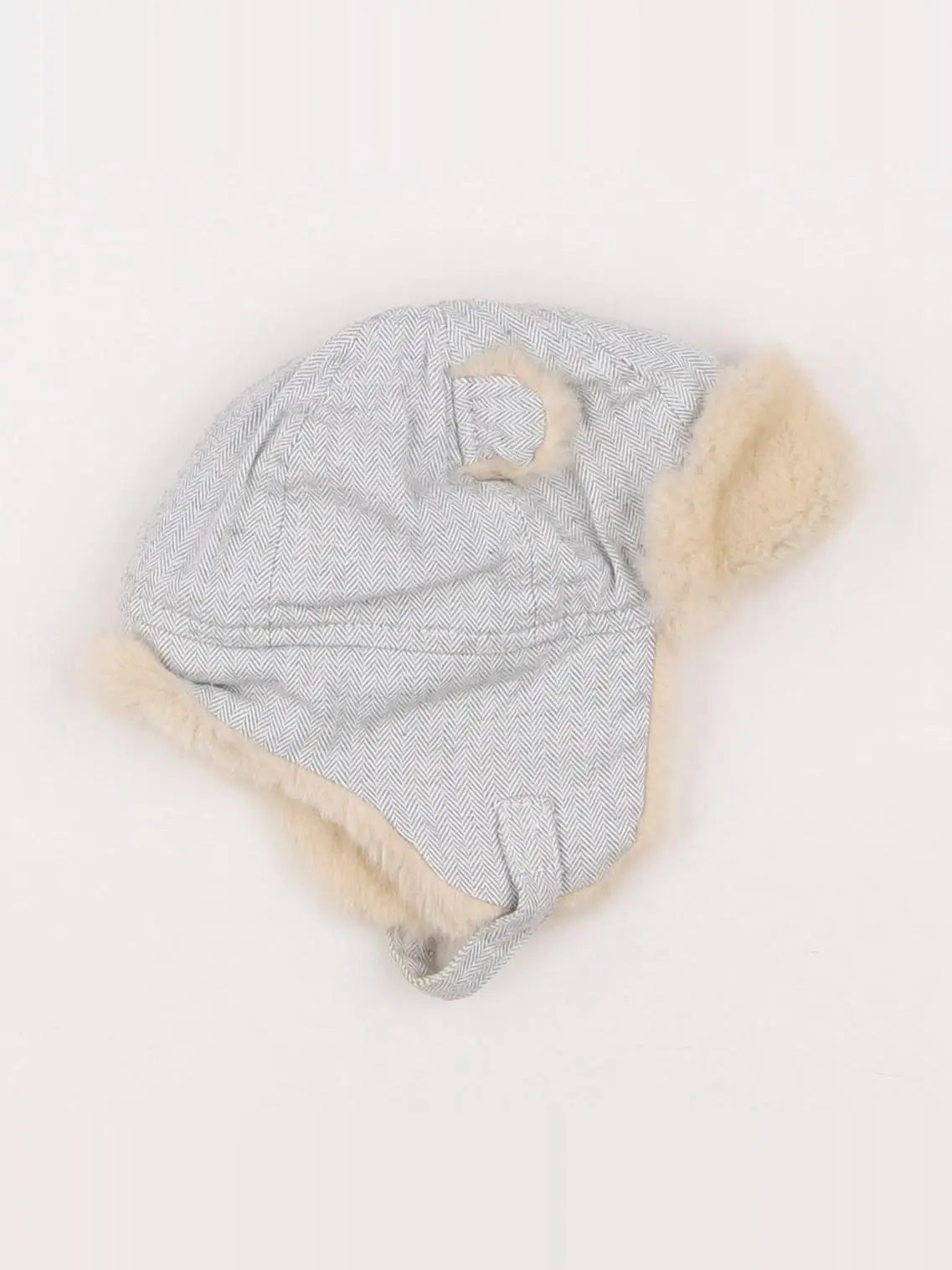 H&M - chapeau gris - 6/9 mois