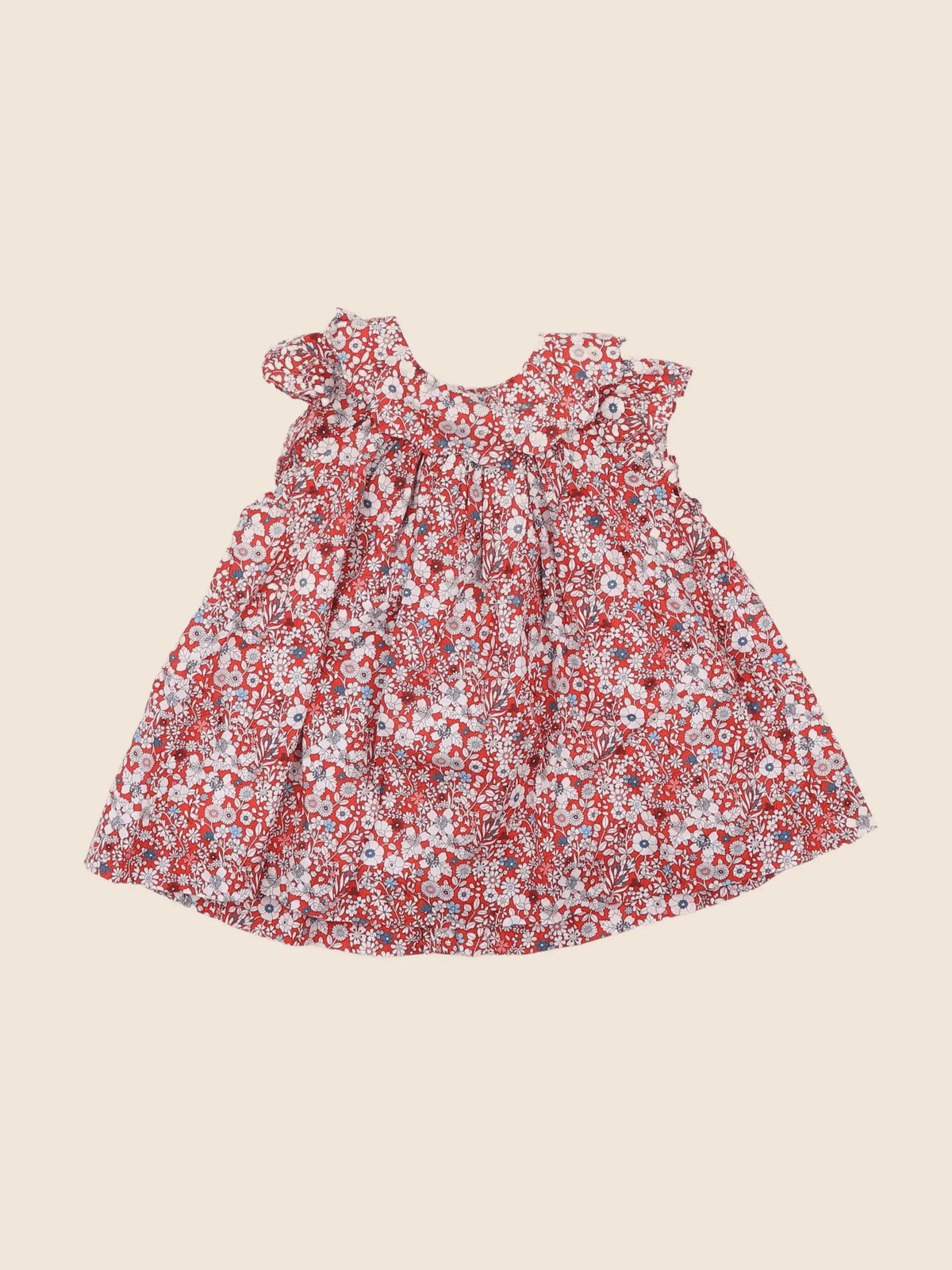 Jacadi - robe liberty rouge - 6 mois
