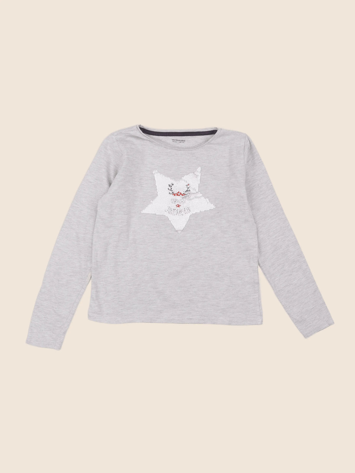 Vertbaudet - tee-shirt gris - 10 ans