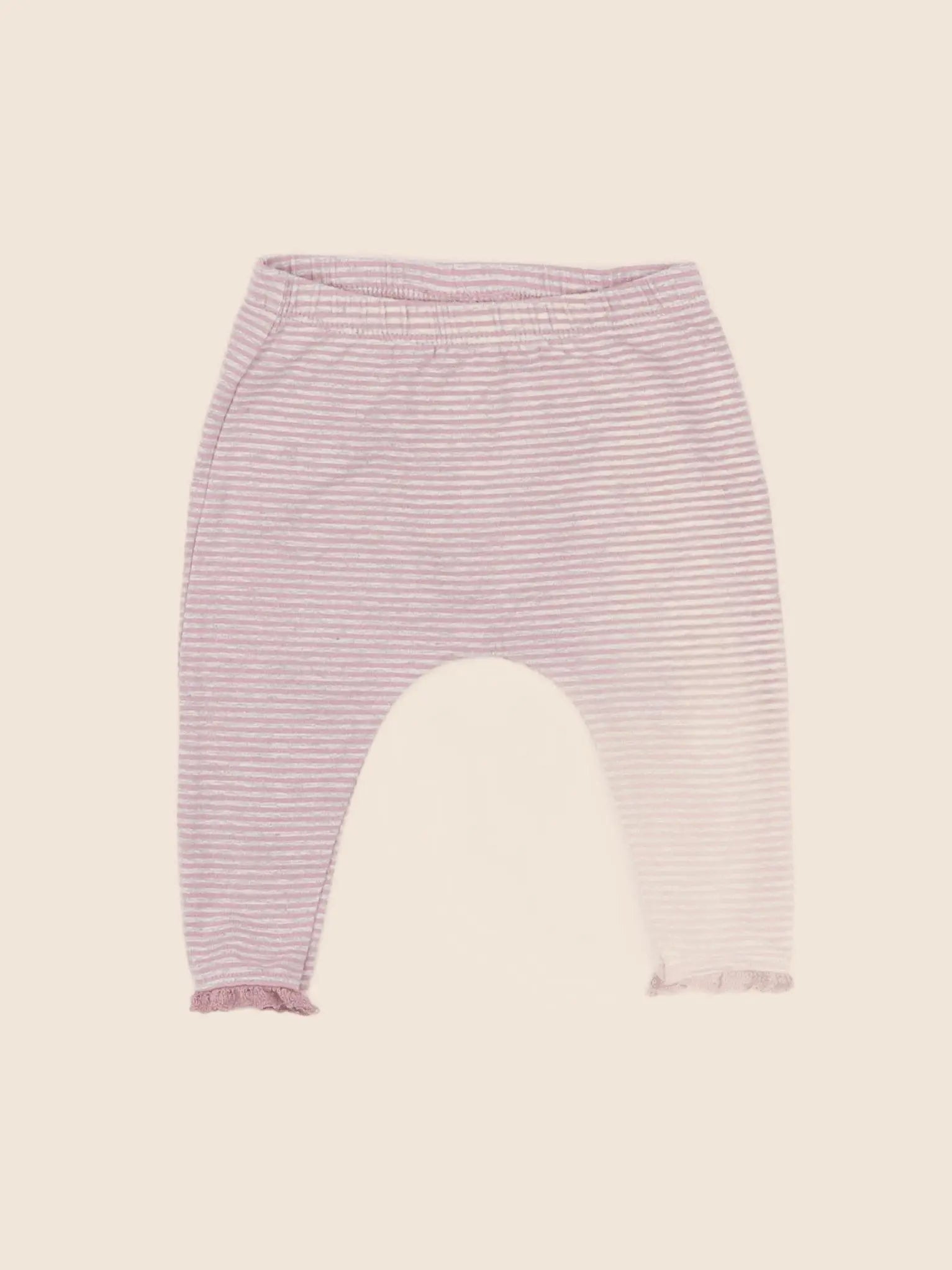 Next - legging gris, rose - 3/6 mois