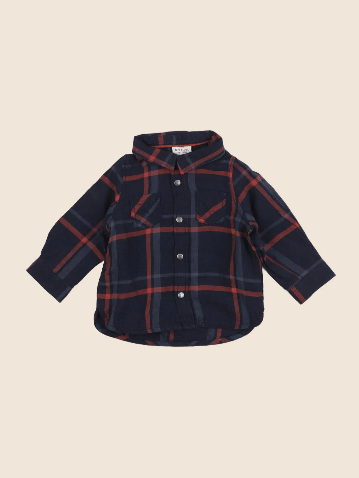 Tape à l'oeil - chemise bleu - 9 mois