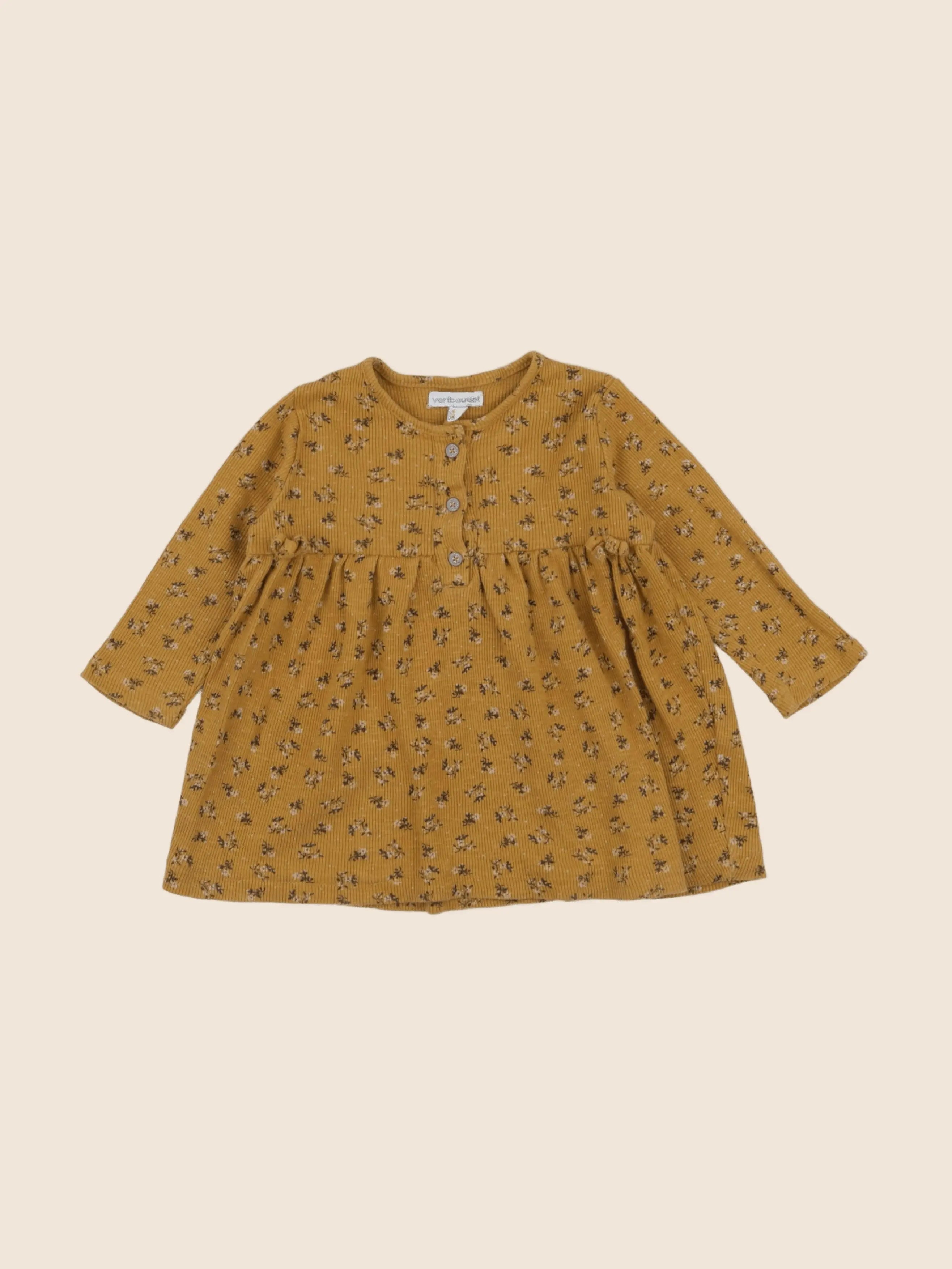 Vertbaudet - robe jaune - 18 mois