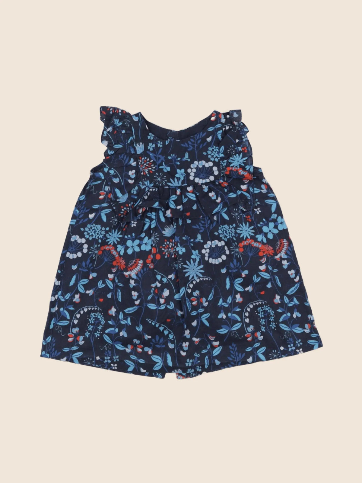Jacadi - robe liberty bleu - 6 mois