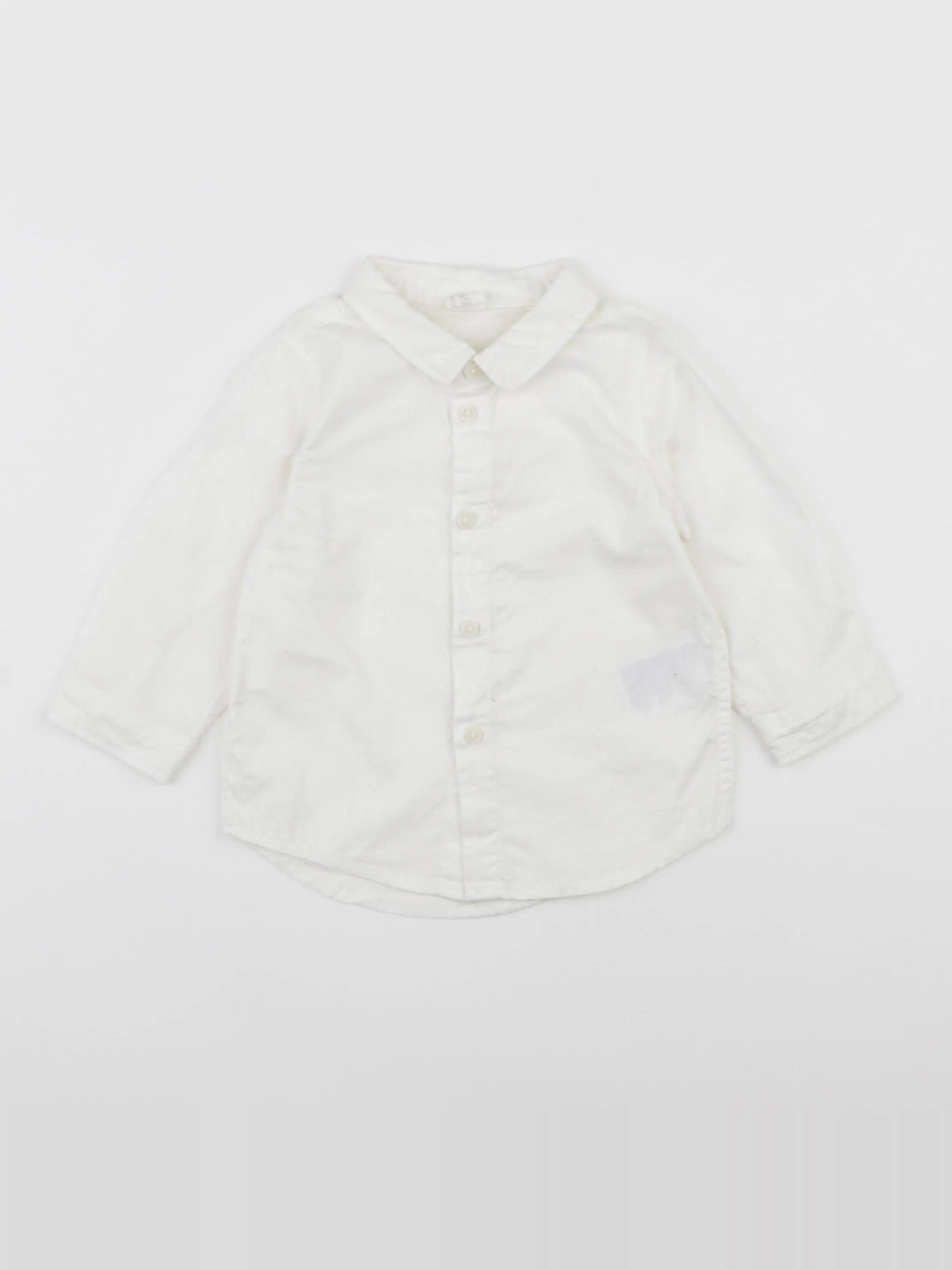 H&M - chemise blanc - 6/9 mois