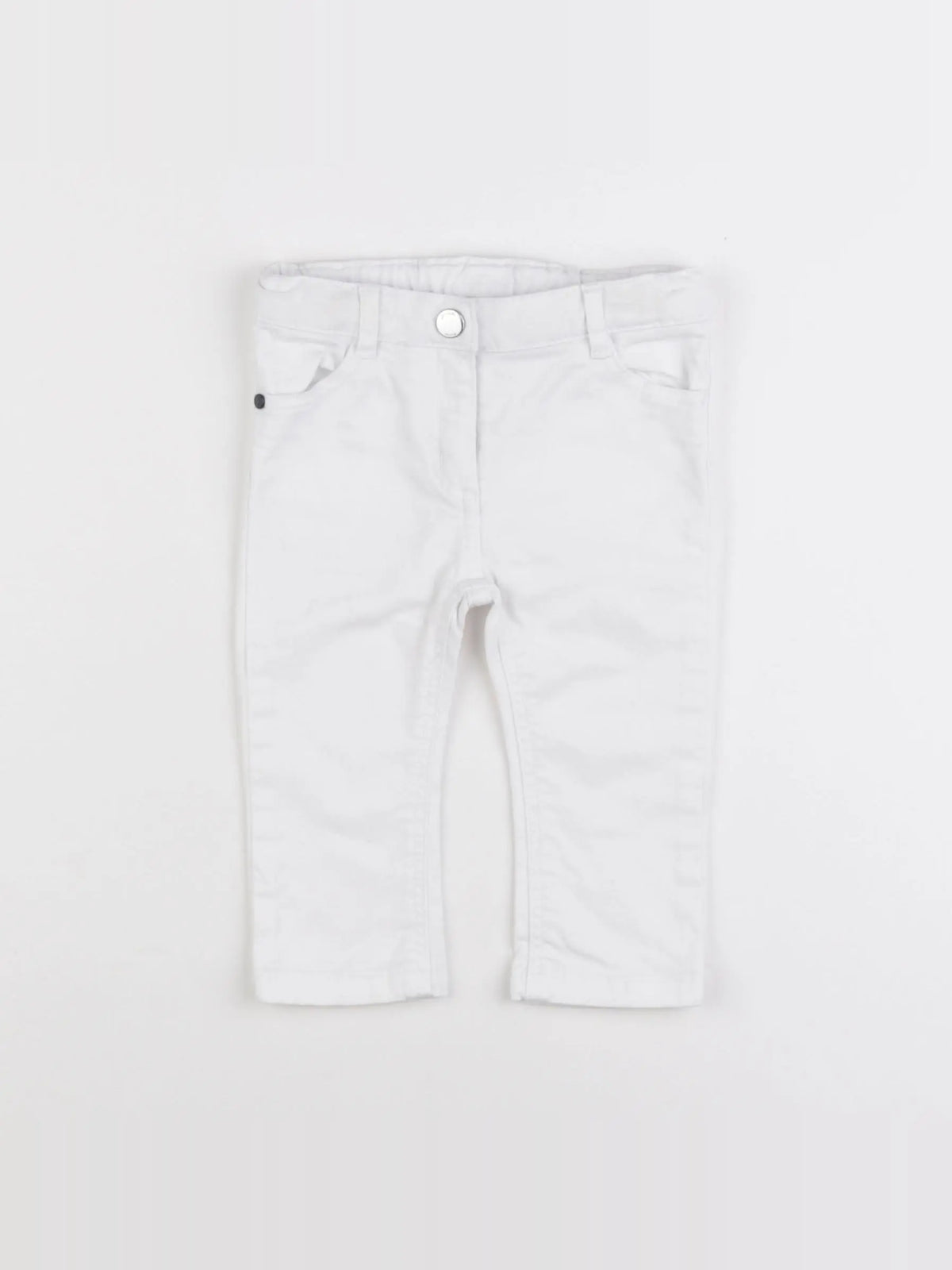 Jacadi - jean blanc - 12 mois