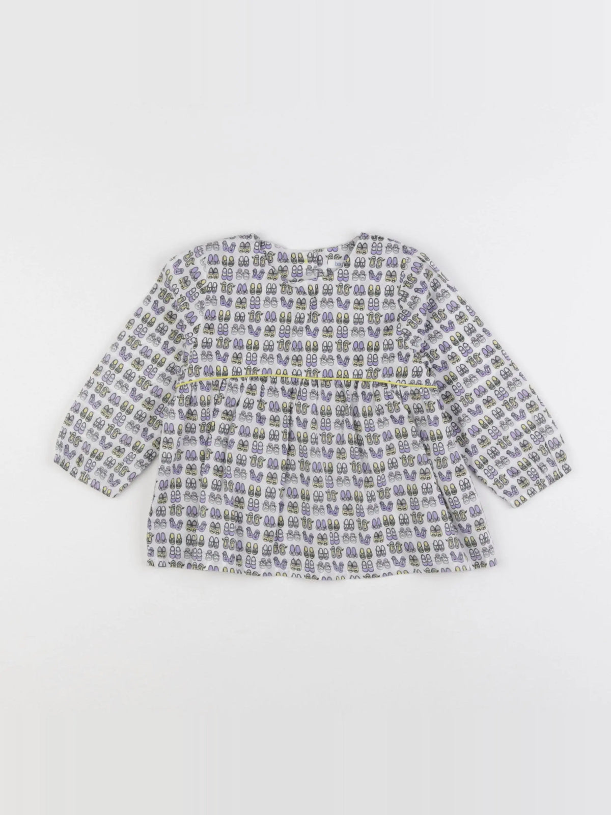 Boutchou - blouse blanc, violet - 12 mois