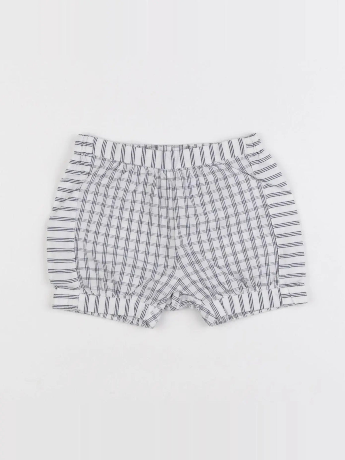Jacadi - short blanc, bleu - 6 mois