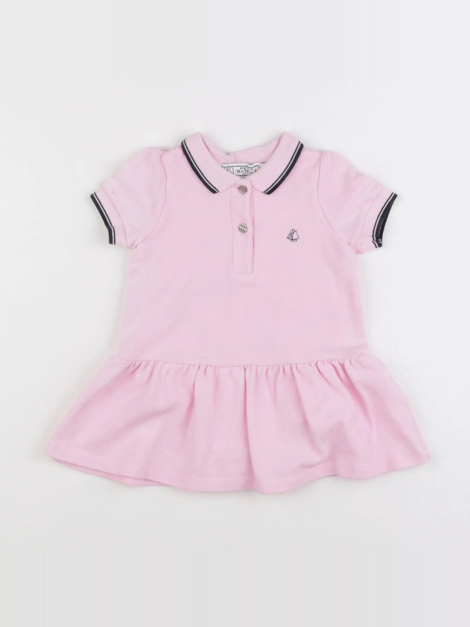 Petit Bateau - robe rose - 12 mois