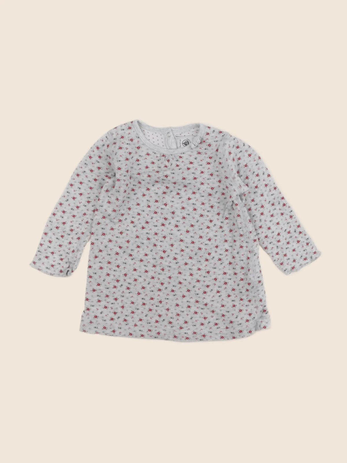 Petit Bateau - robe gris - 6 mois
