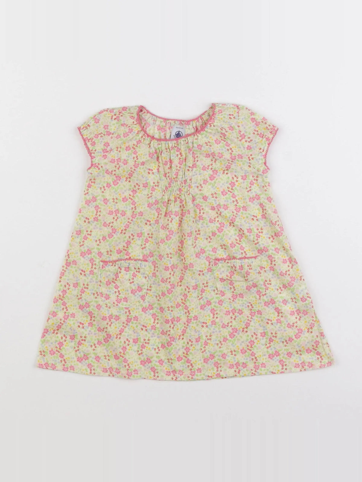Petit Bateau - robe jaune - 6 mois