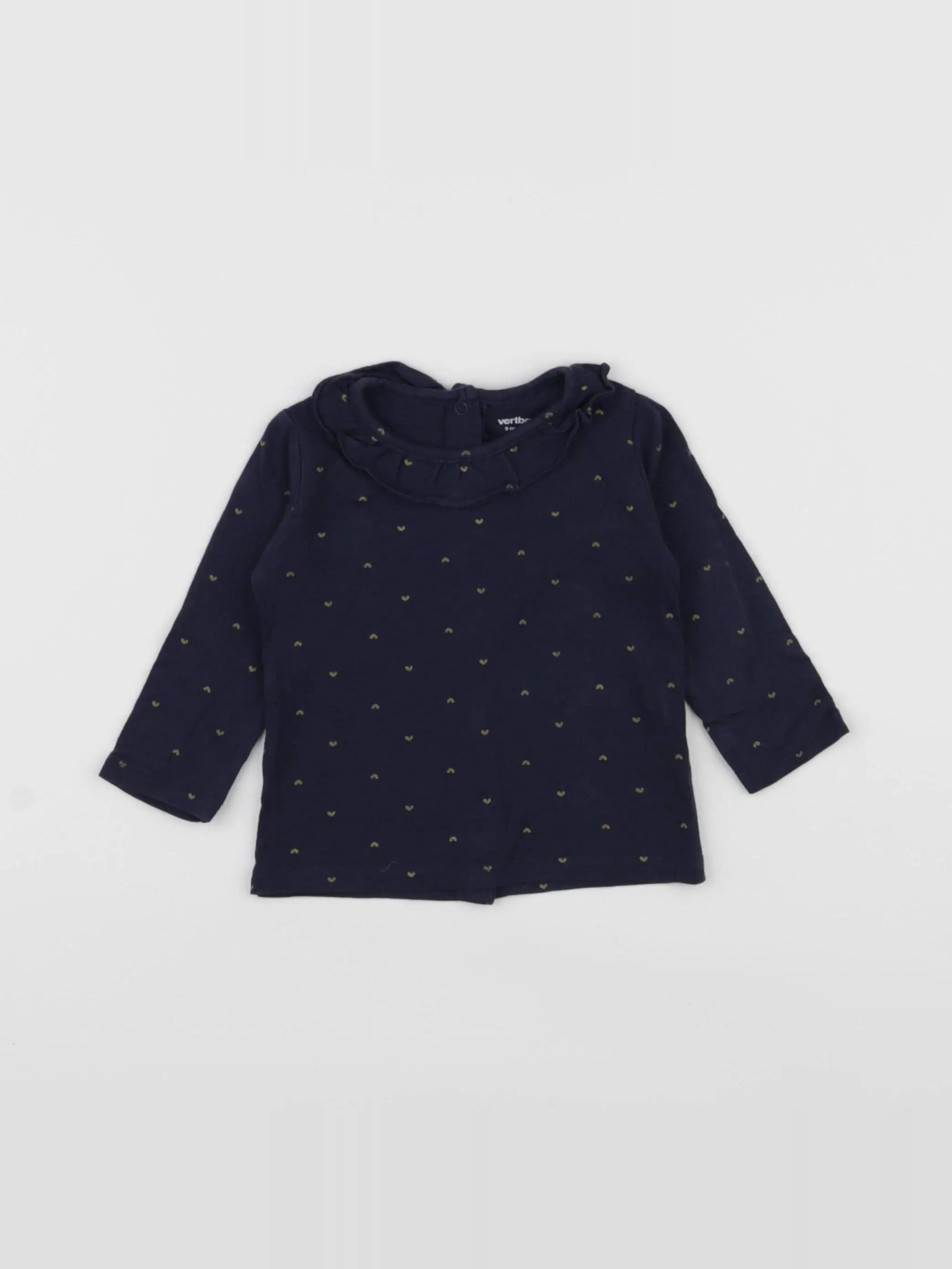 Vertbaudet - tee-shirt bleu - 9 mois