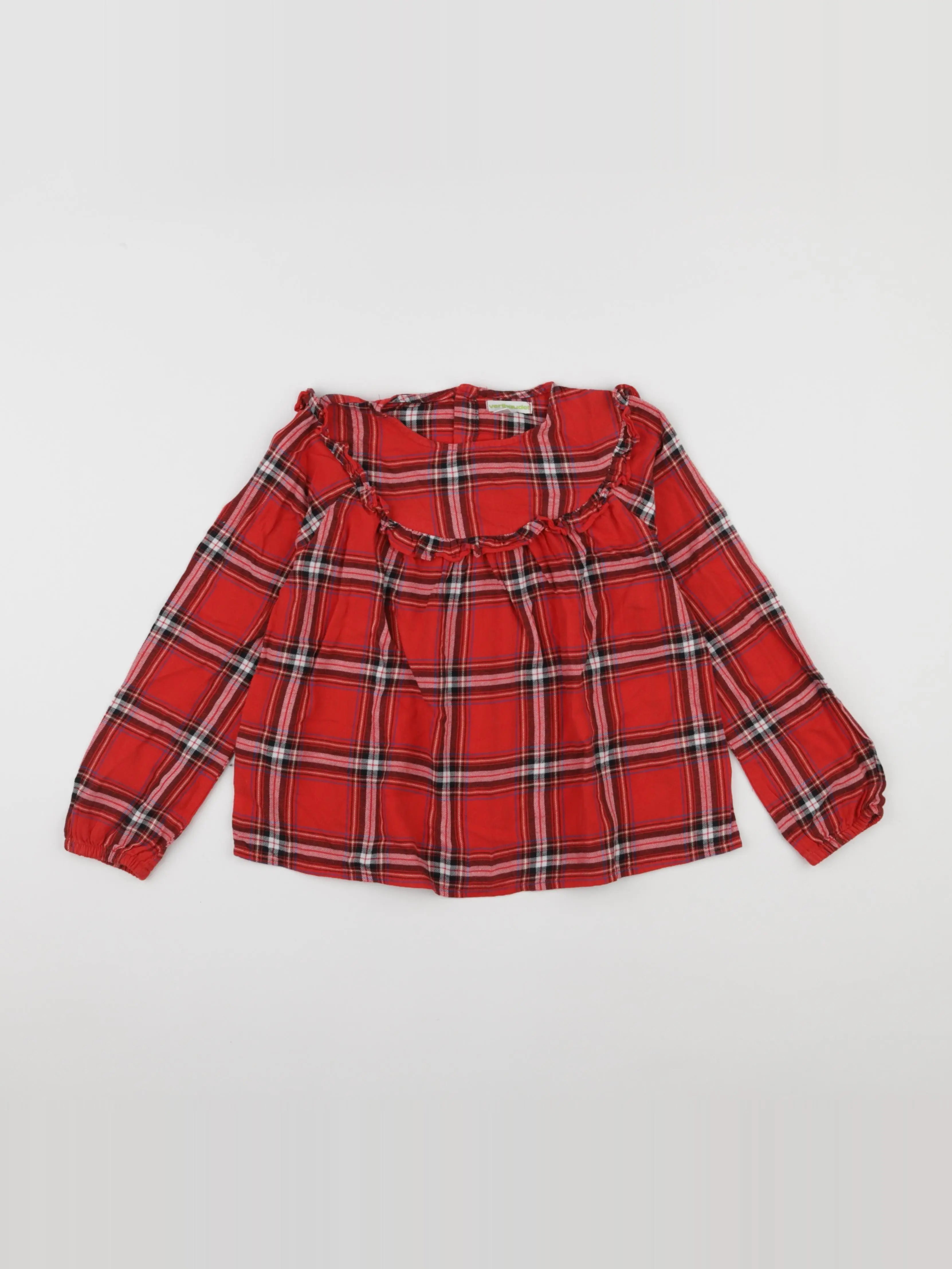Vertbaudet - blouse rouge - 8 ans