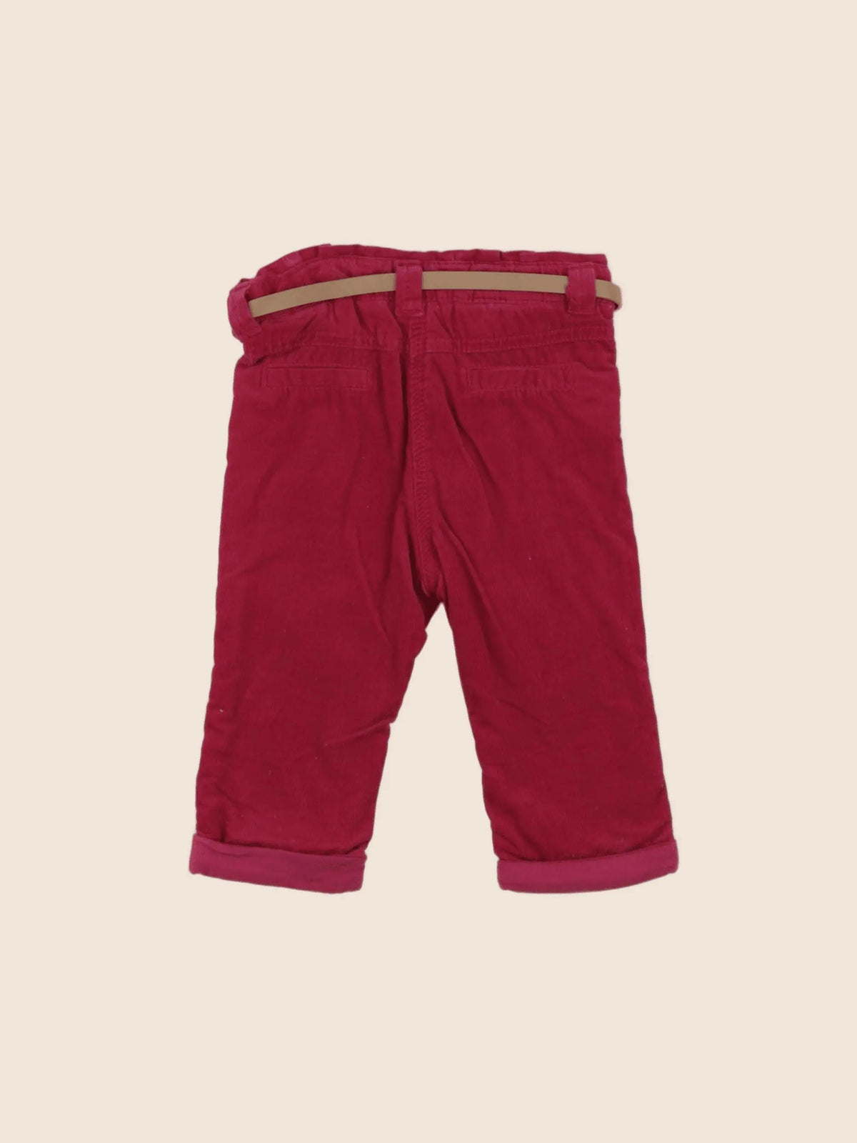 Tape à l'oeil - pantalon doublé rouge - 6 mois