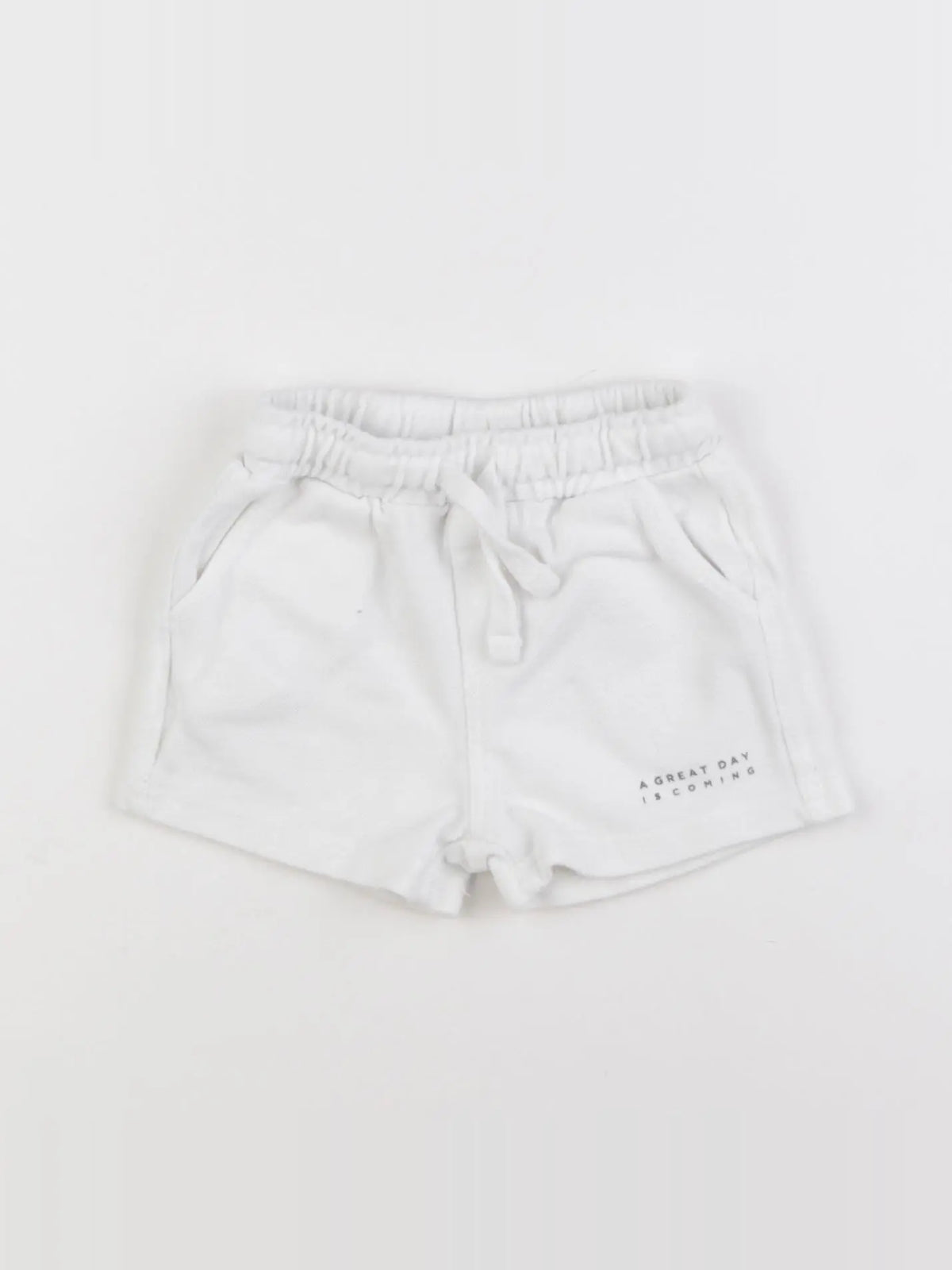 Zara - short blanc - 6/9 mois