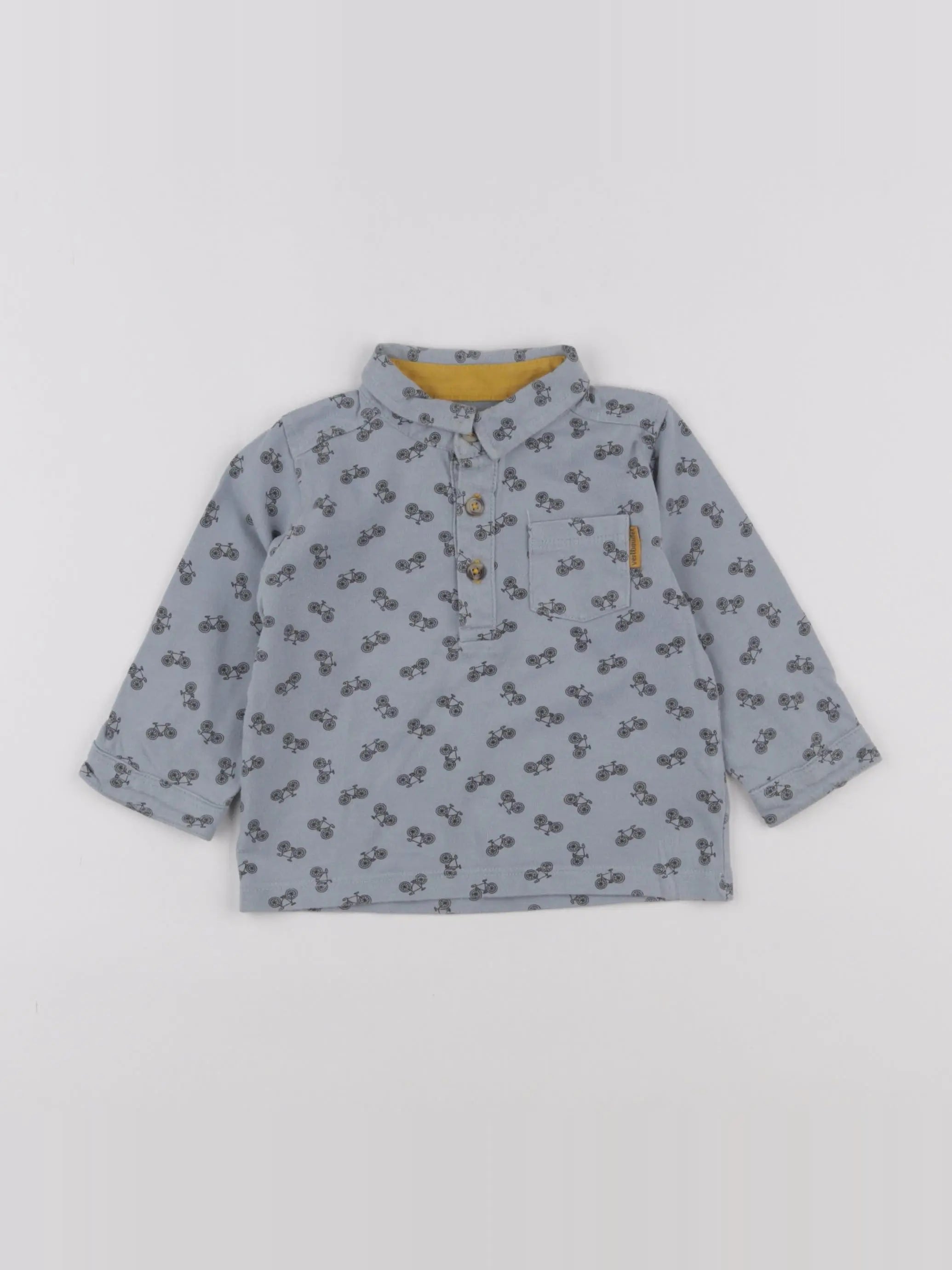 Vertbaudet - tee-shirt bleu - 9 mois