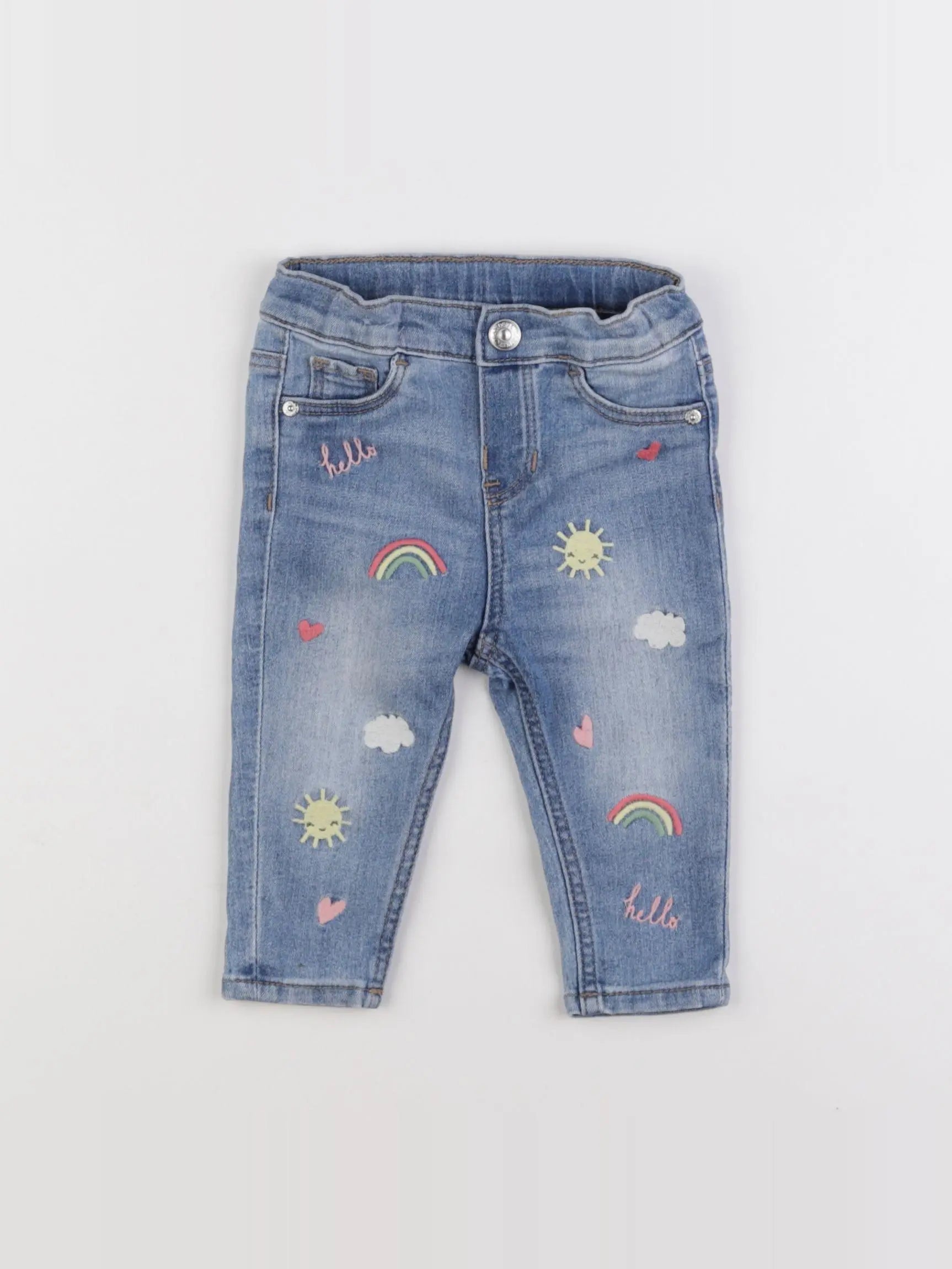 H&M - jean bleu - 6 mois