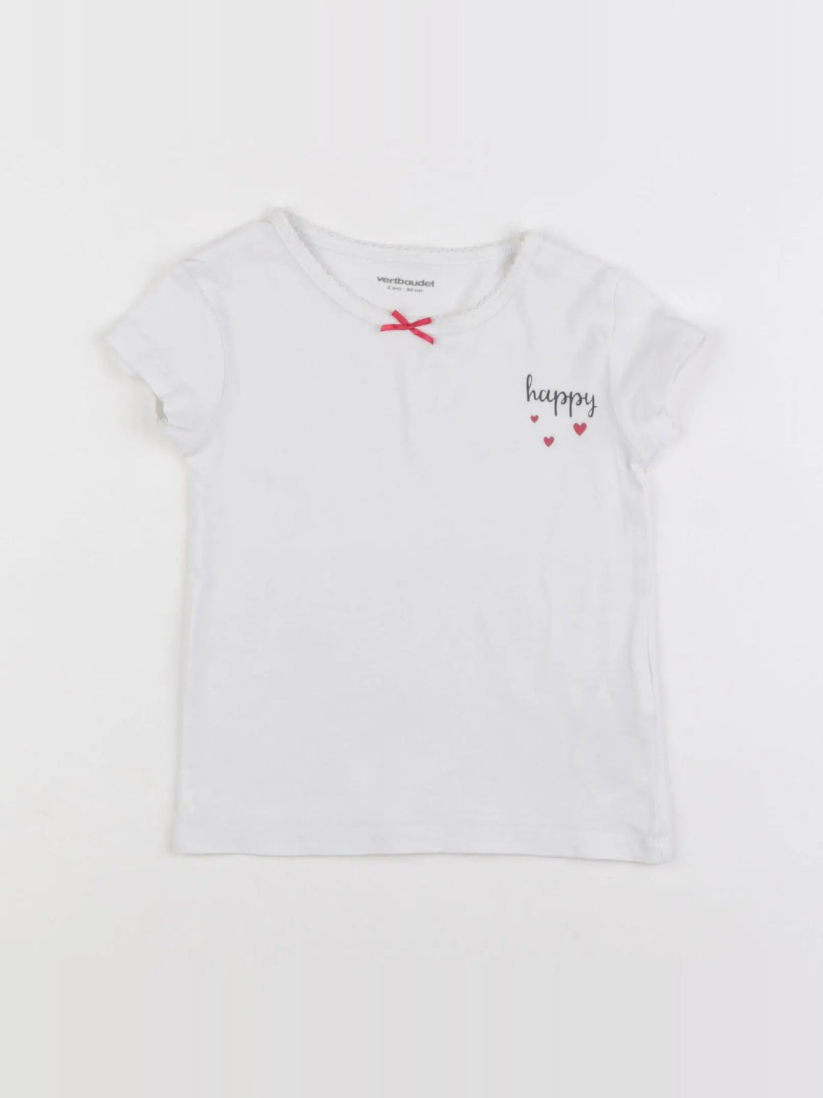 Vertbaudet - maillot de corps blanc - 2 ans