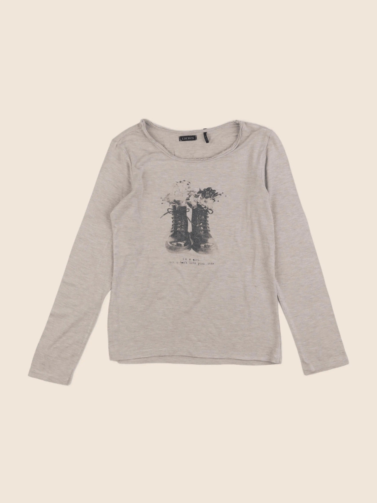 IKKS - tee-shirt beige - 8 ans