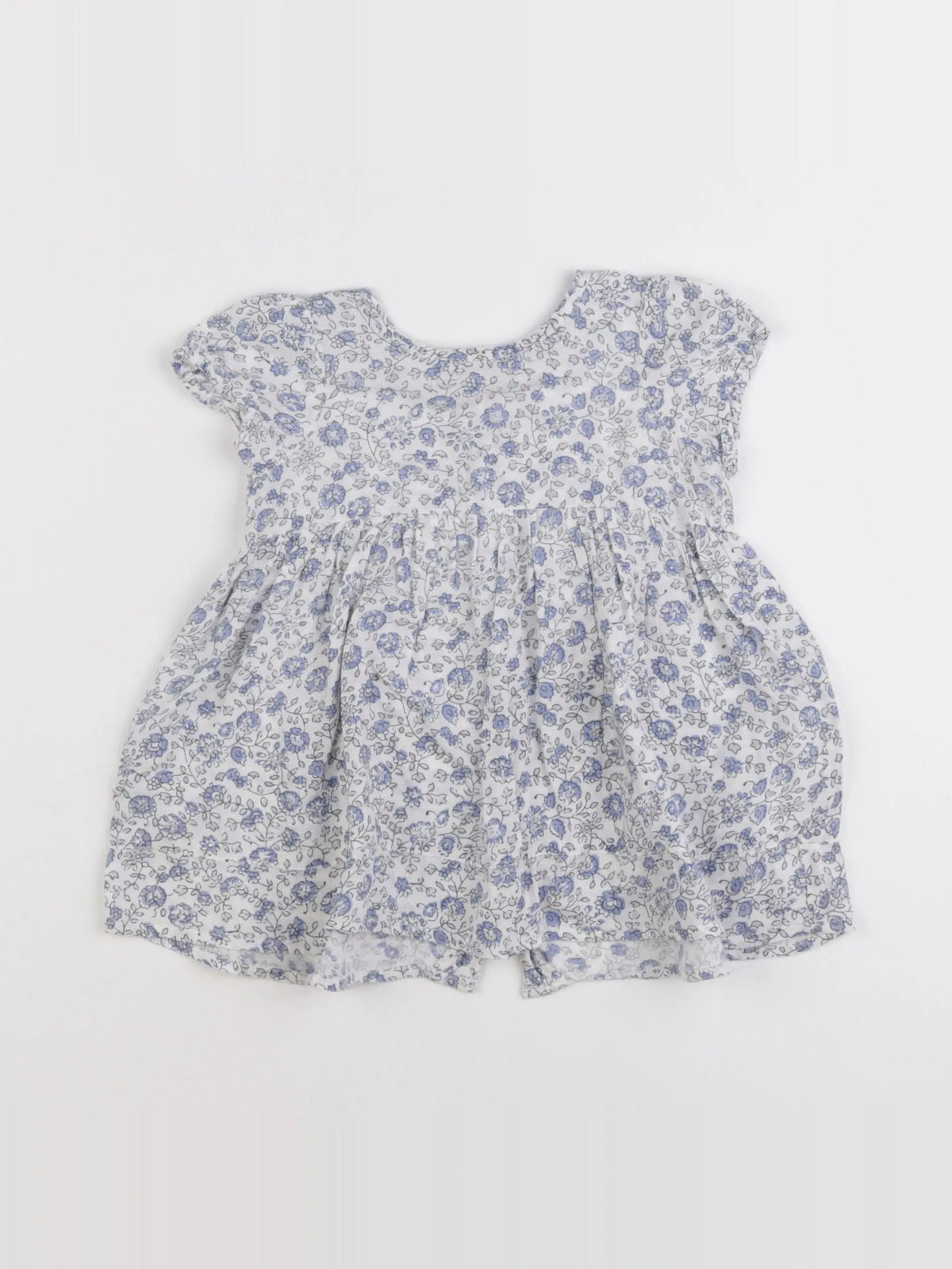 Cyrillus - robe blanc, bleu - 6 mois