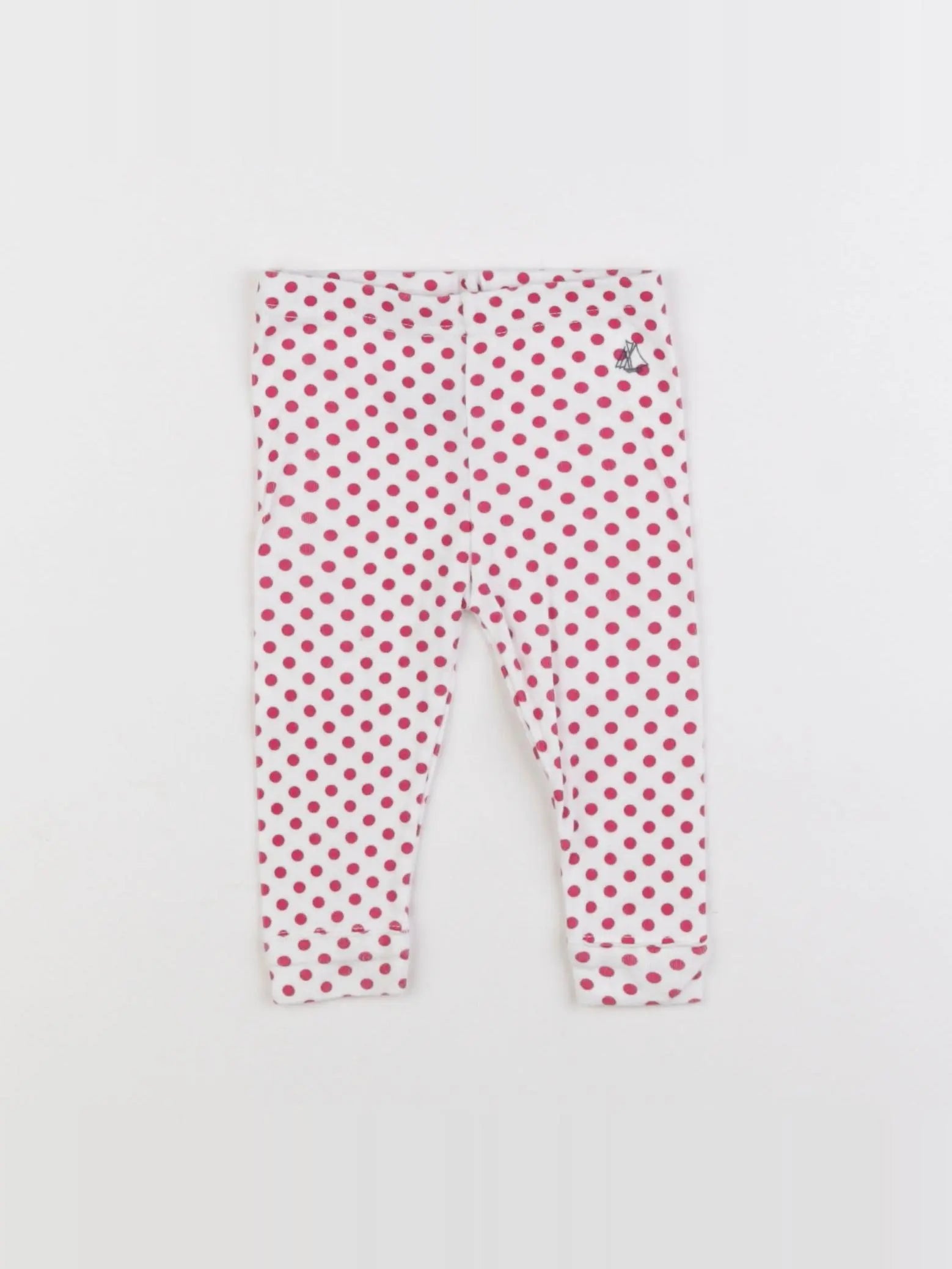 Petit Bateau - legging rose, blanc - 6 mois