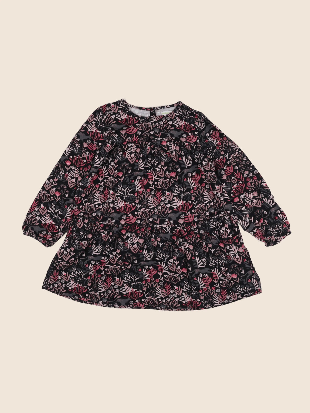 Vertbaudet - robe noir, rose - 8 ans