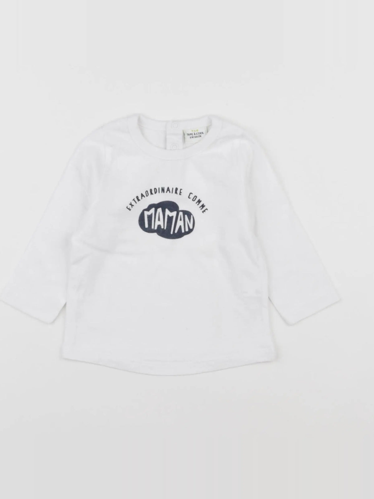 Tape à l'oeil - tee-shirt blanc - 6 mois