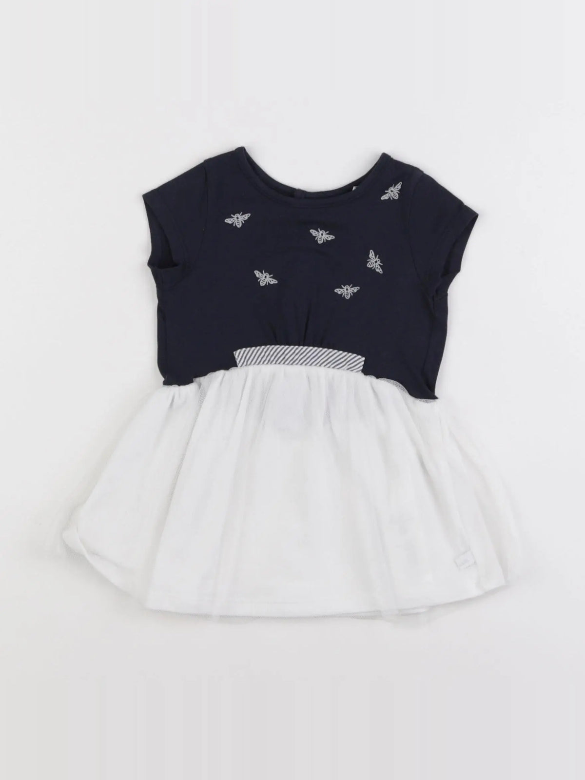 IKKS - robe blanc, bleu - 6 mois