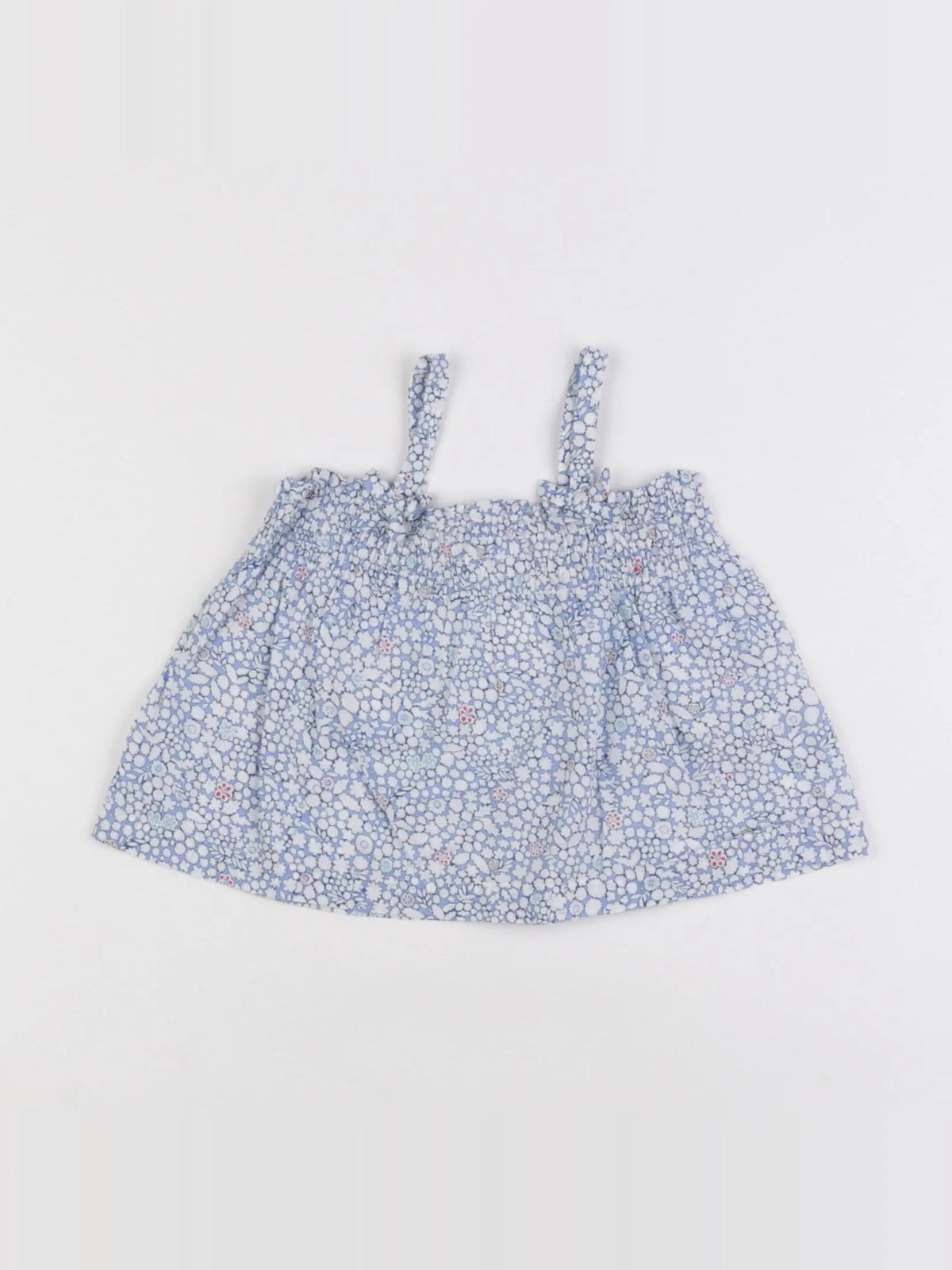 Jacadi - blouse liberty blanc, bleu - 6 mois
