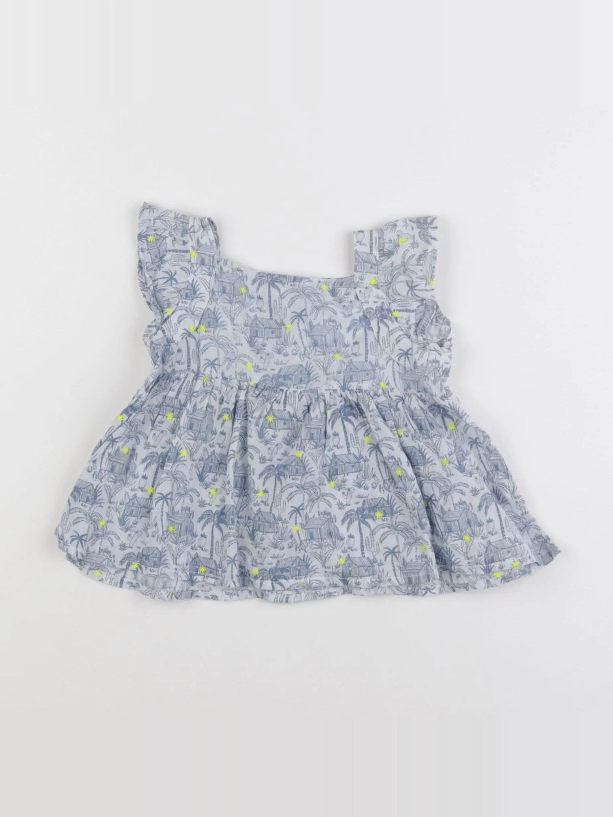 Boutchou - blouse bleu - 9 mois