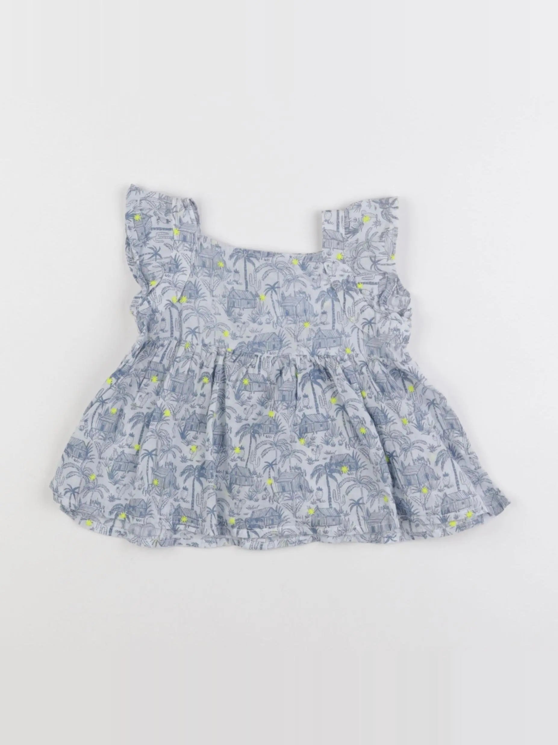 Boutchou - blouse bleu - 9 mois