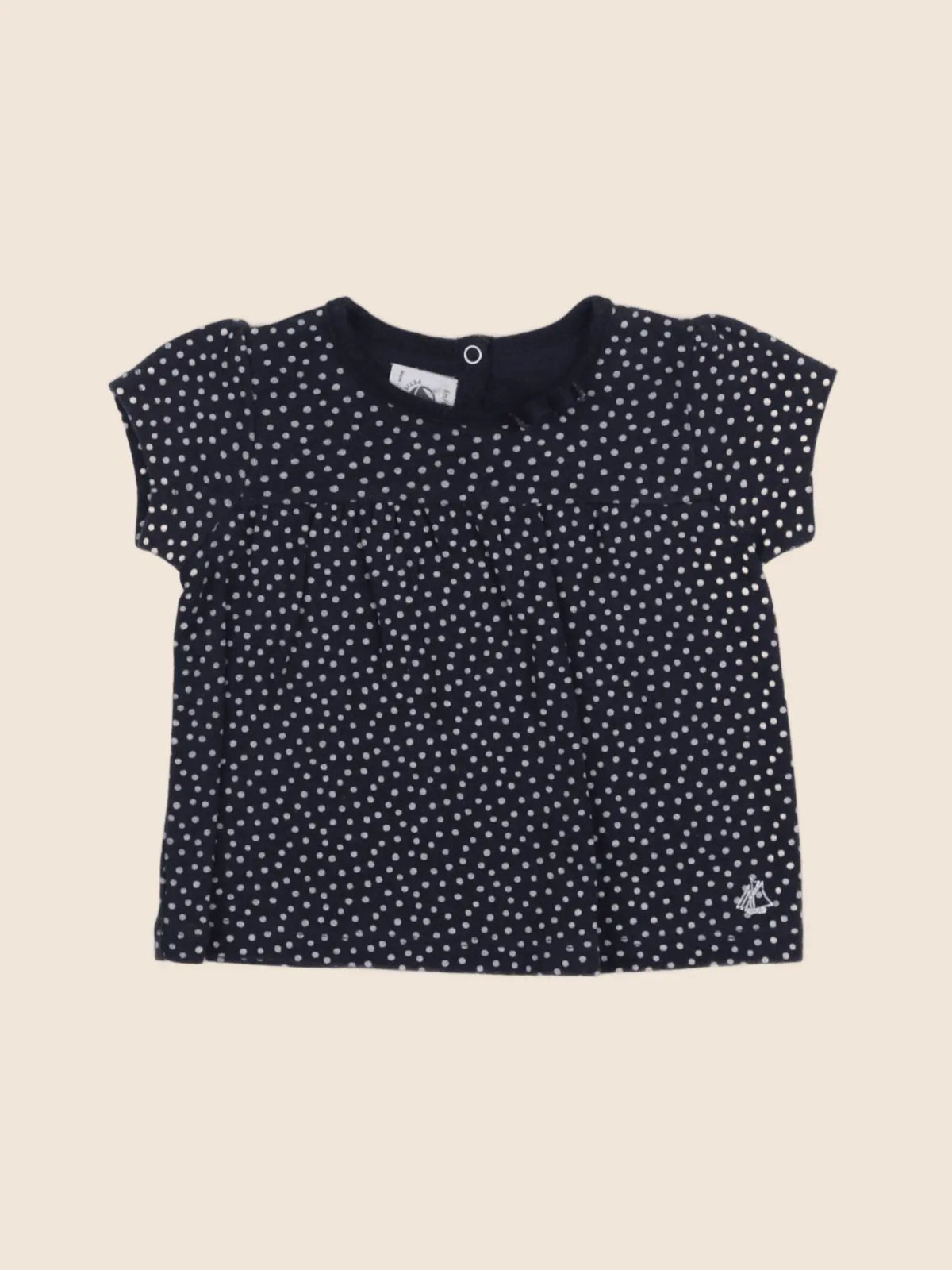 Petit Bateau - tee-shirt bleu - 6 mois