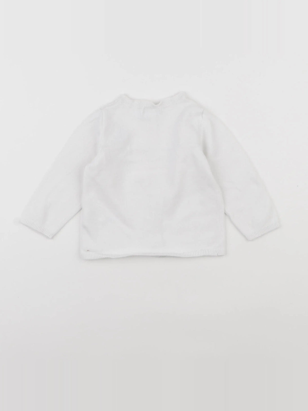 Vertbaudet - gilet blanc - 12 mois