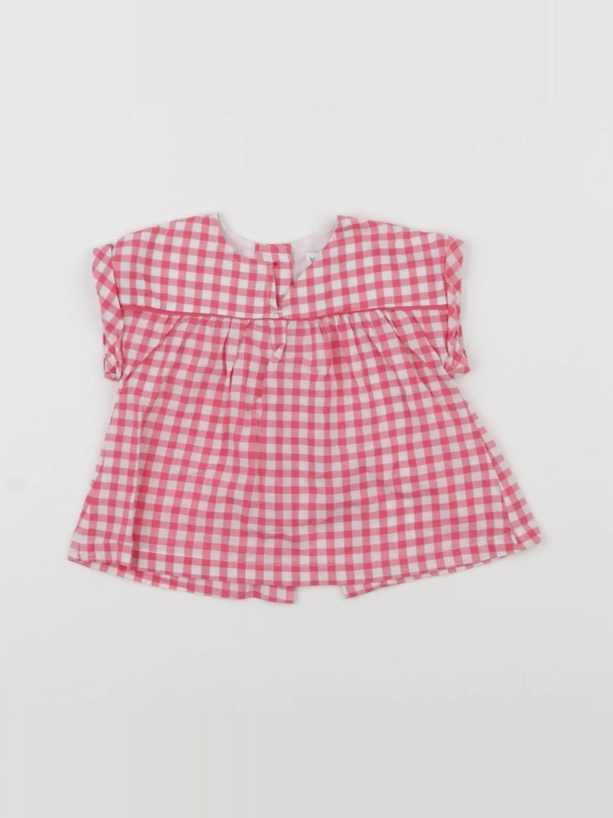 Vertbaudet - blouse blanc, rose - 12 mois