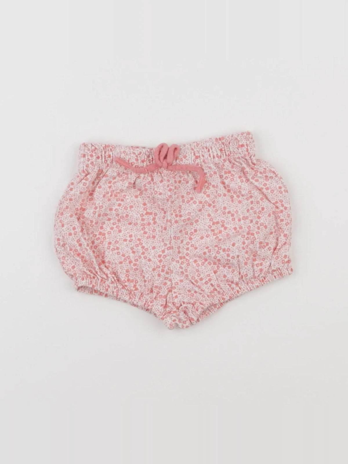 Vertbaudet - short rose, blanc - 6 mois