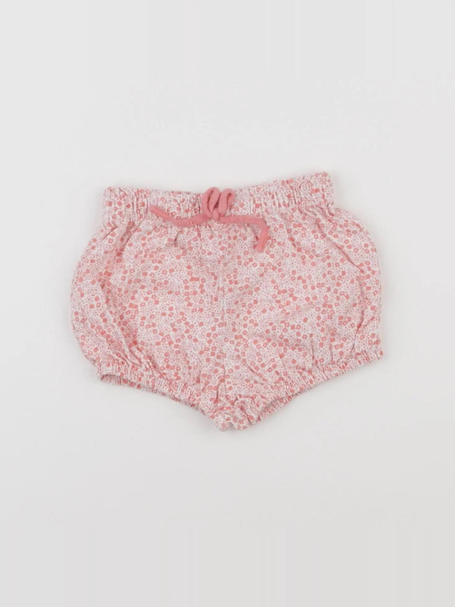 Vertbaudet - short rose, blanc - 6 mois