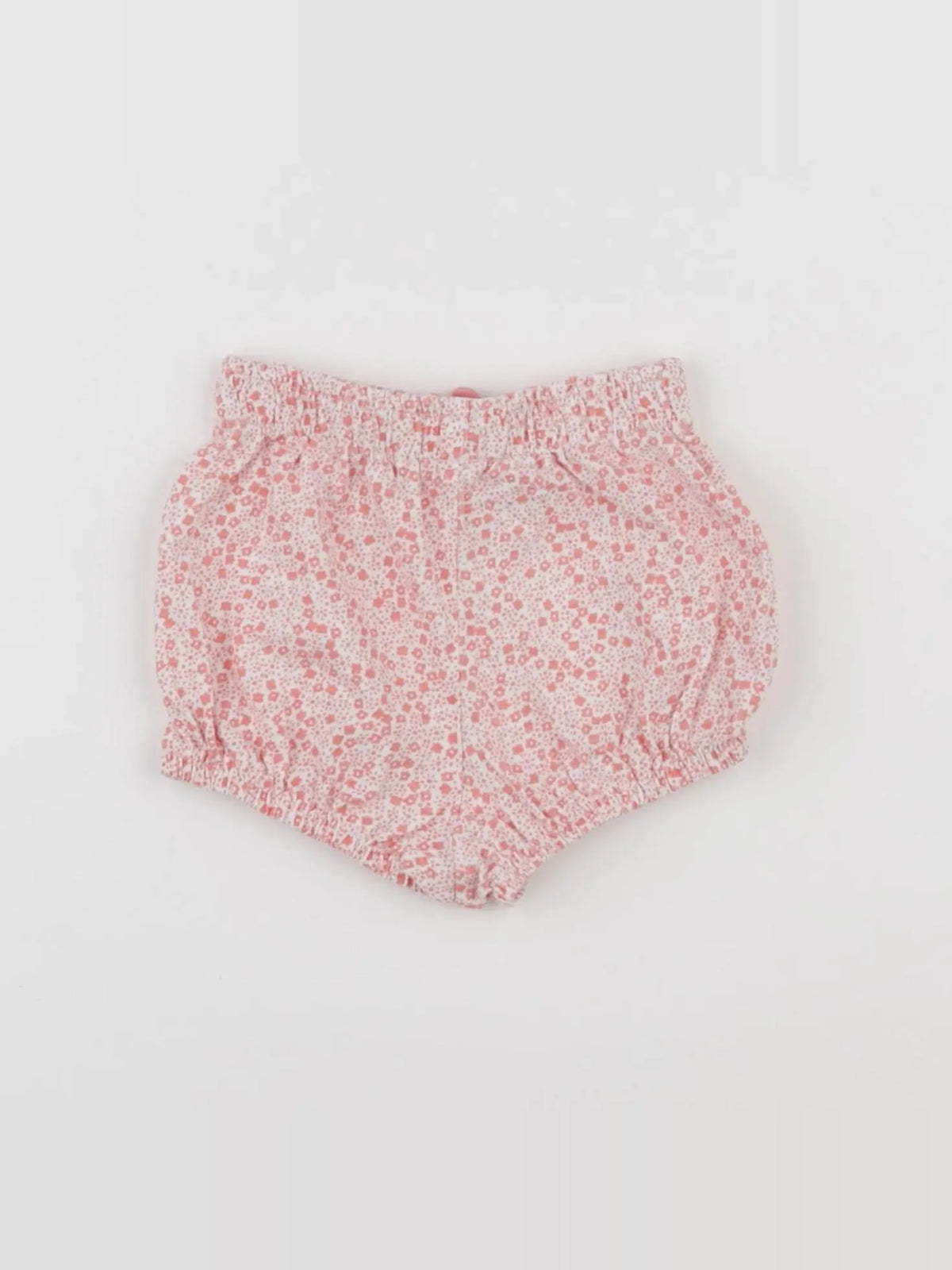 Vertbaudet - short rose, blanc - 6 mois