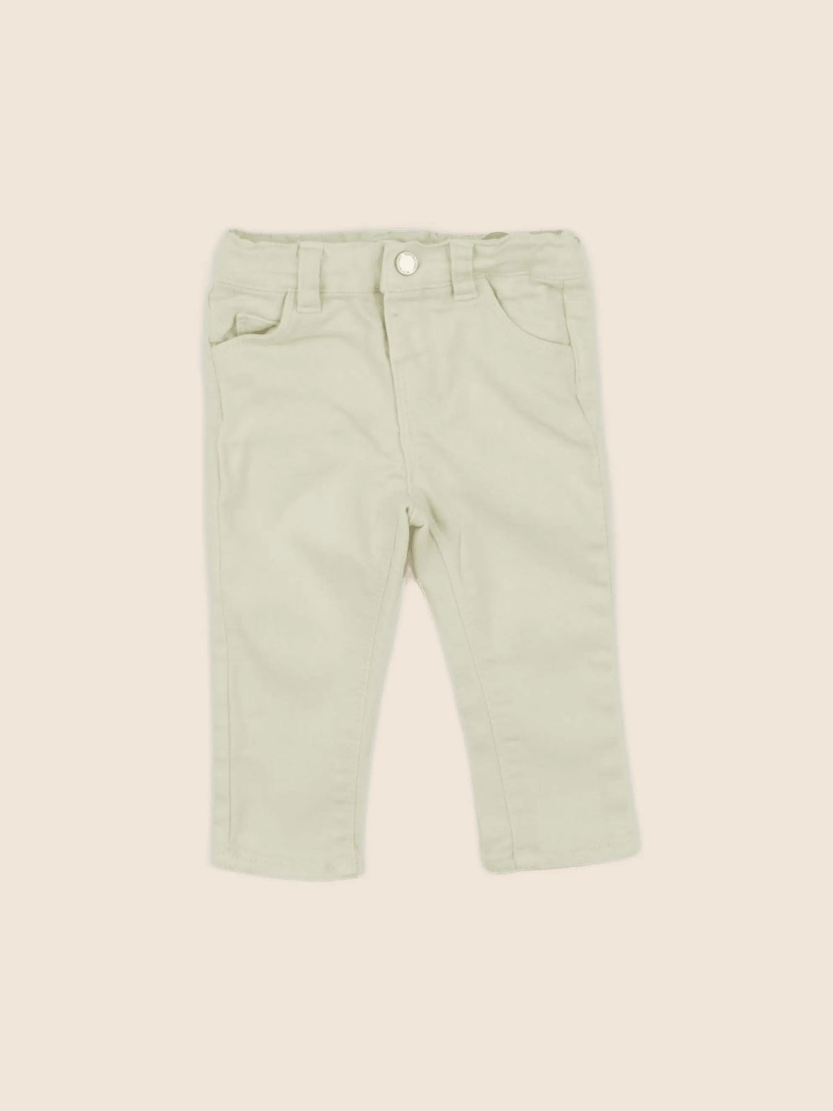Vertbaudet - pantalon jaune - 12 mois