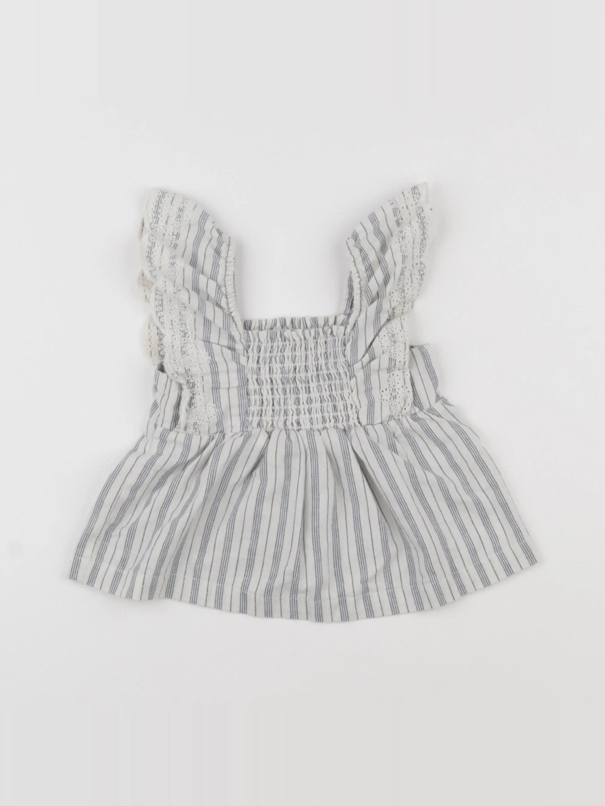 Vertbaudet - blouse blanc, bleu - 12 mois