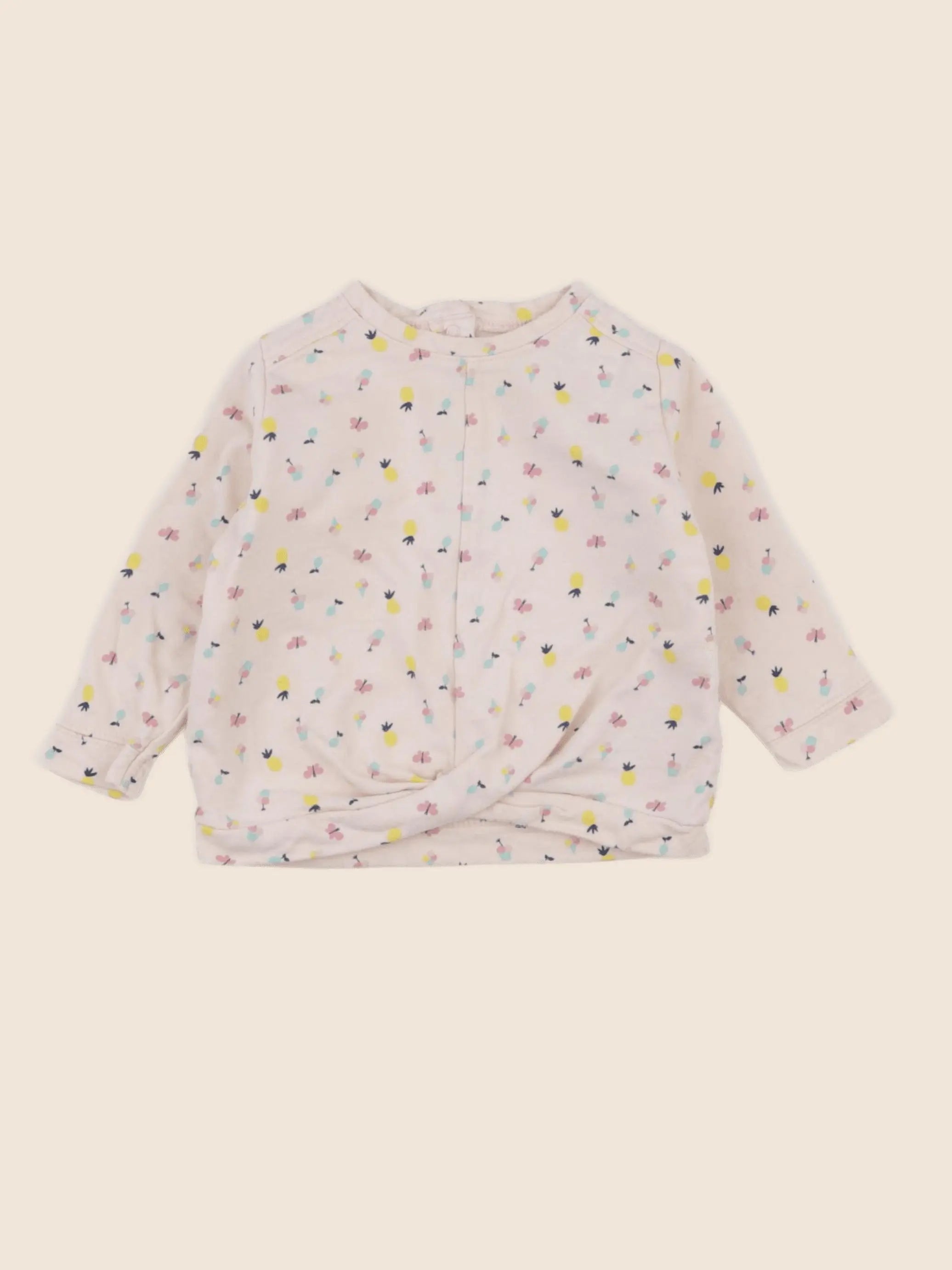 Vertbaudet - sweat rose - 12 mois