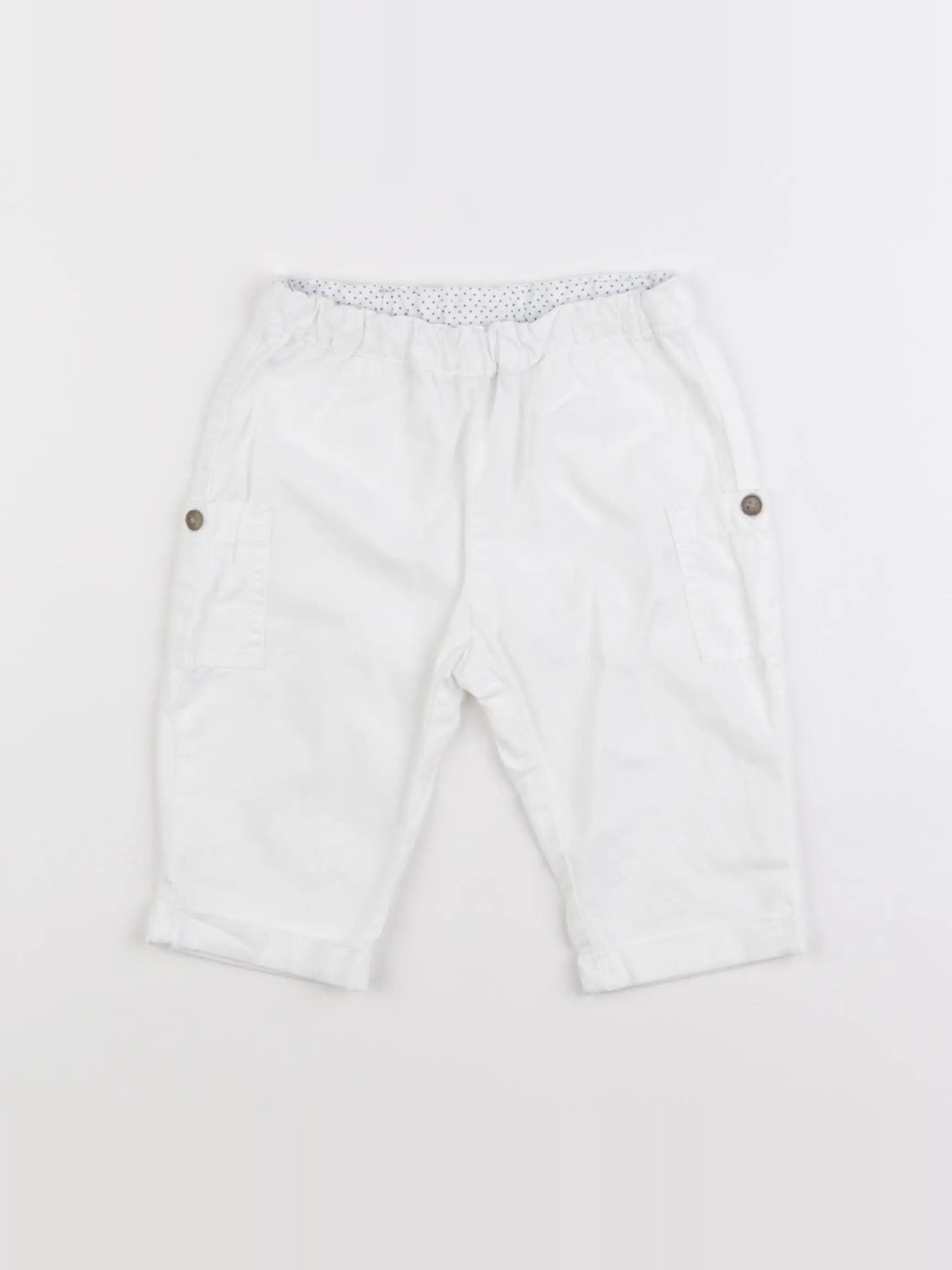 Petit Bateau - pantalon blanc - 6 mois