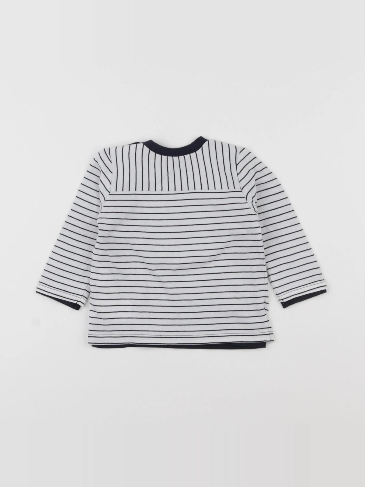 IKKS - tee-shirt blanc, bleu - 6 mois